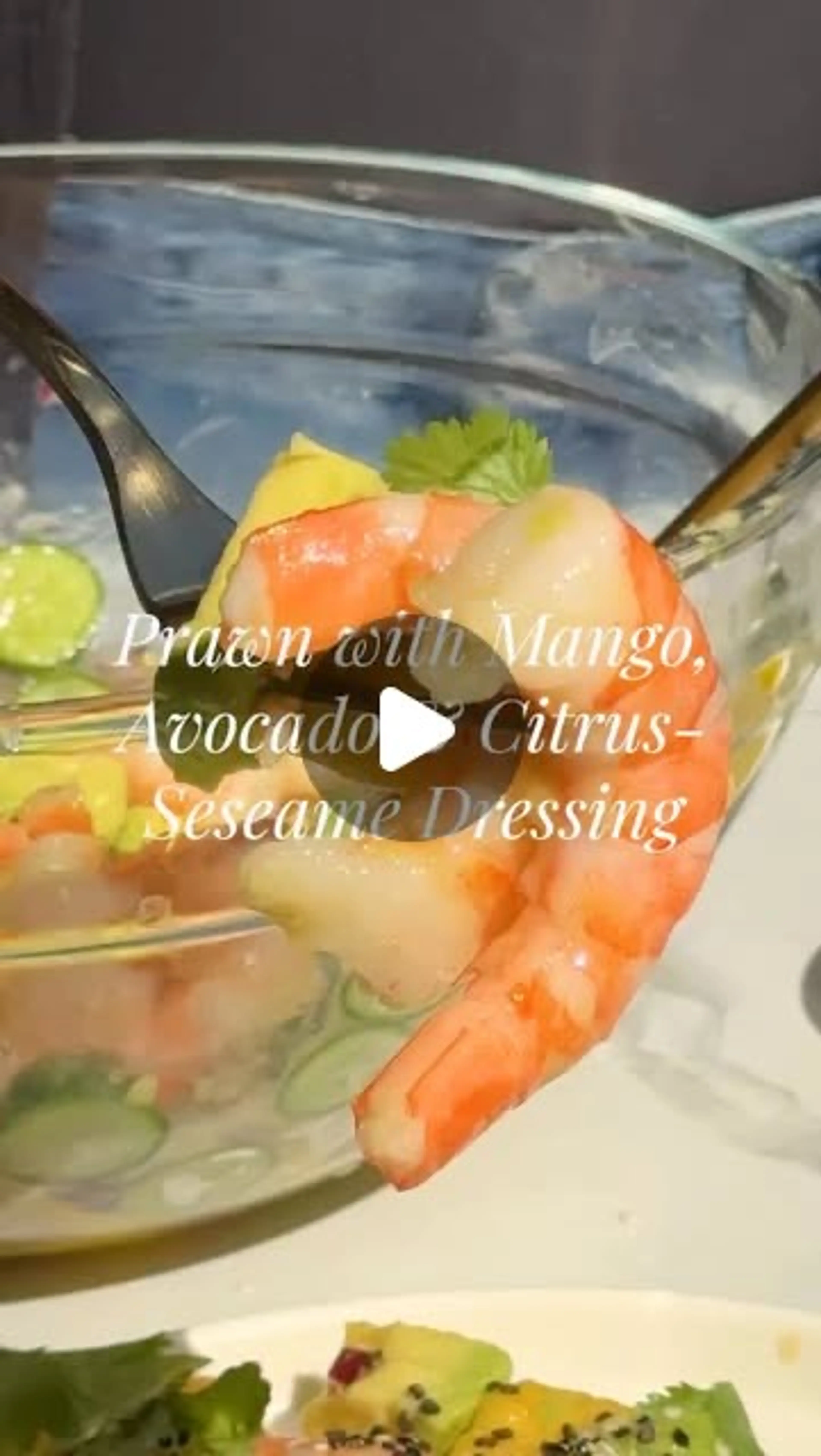 Prawn with Mango, Avocado & Citrus-sesame Dressing