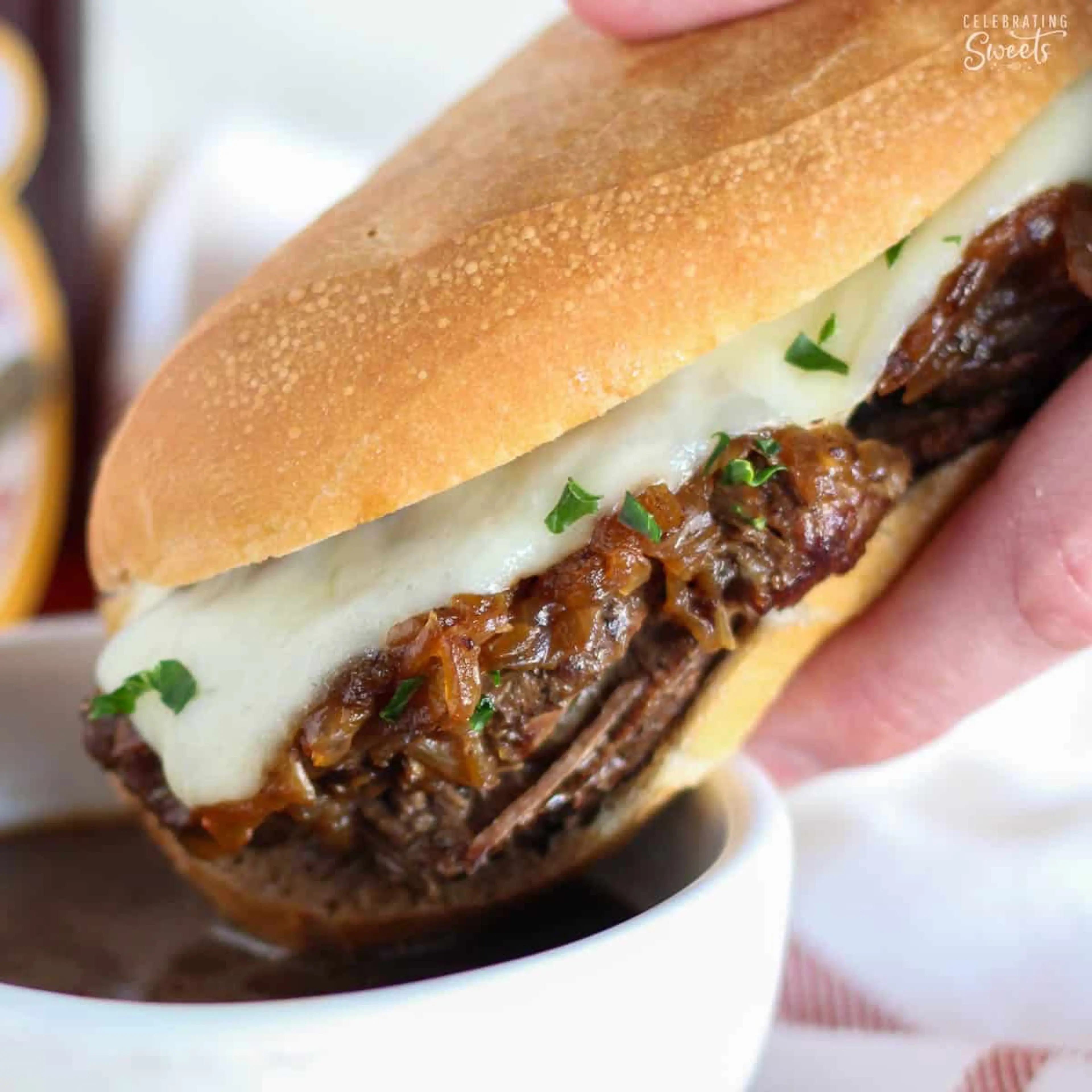 Slow Cooker French Dip Sandwiches