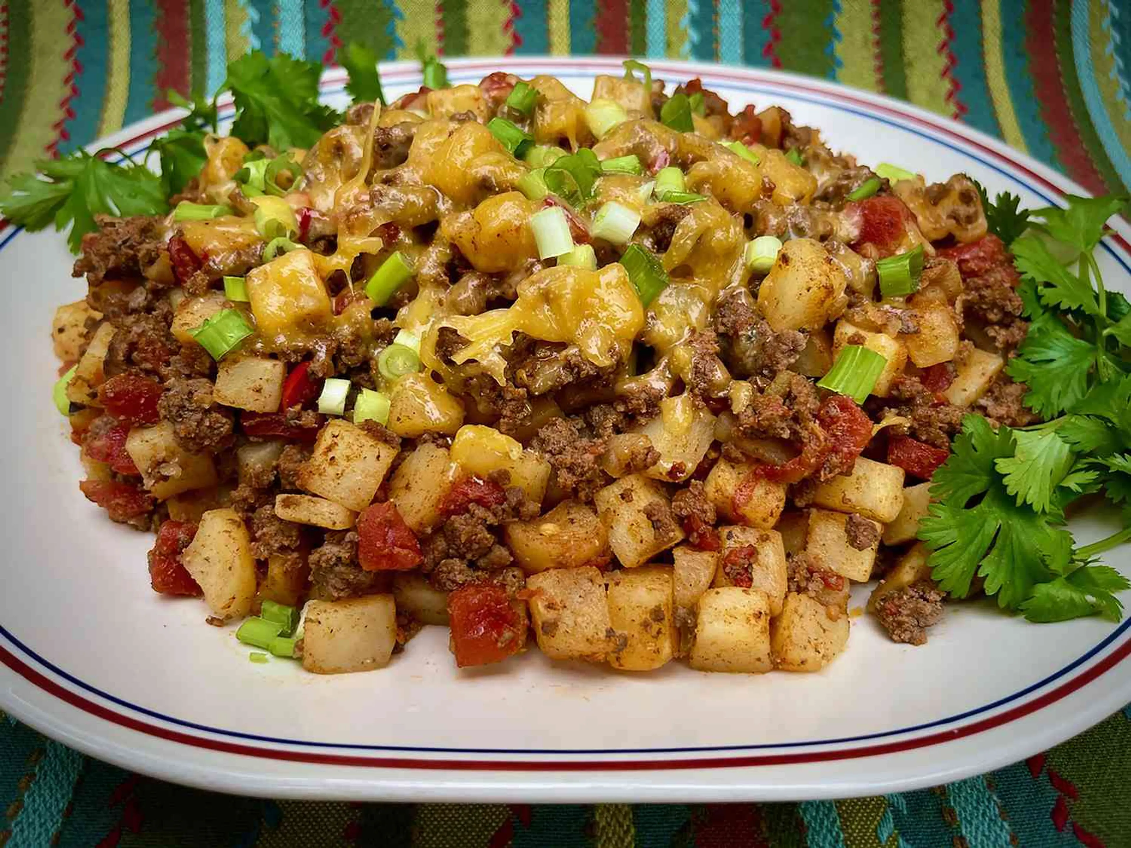 Tex-Mex Ground Beef and Potato Skillet