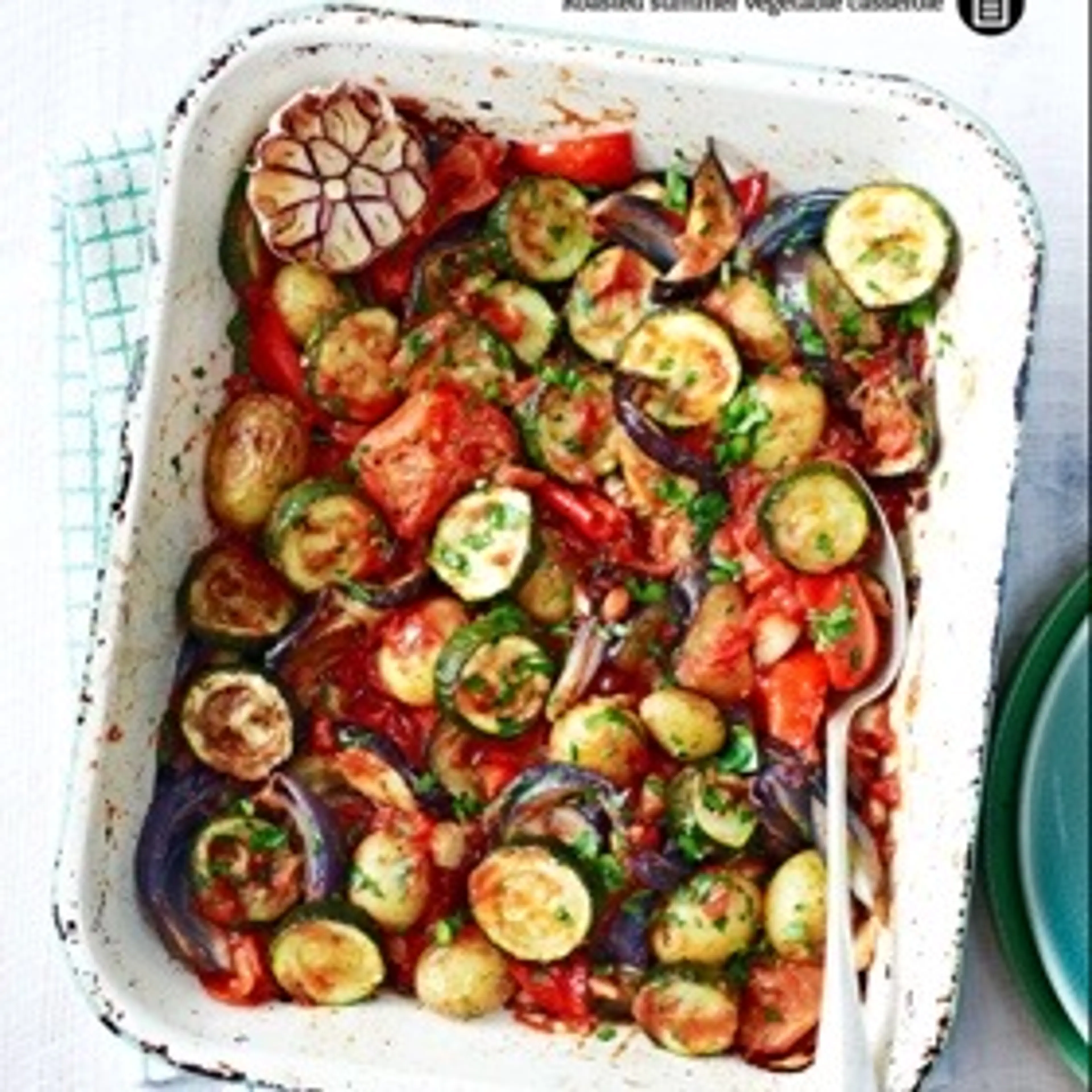 Roasted summer vegetable casserole