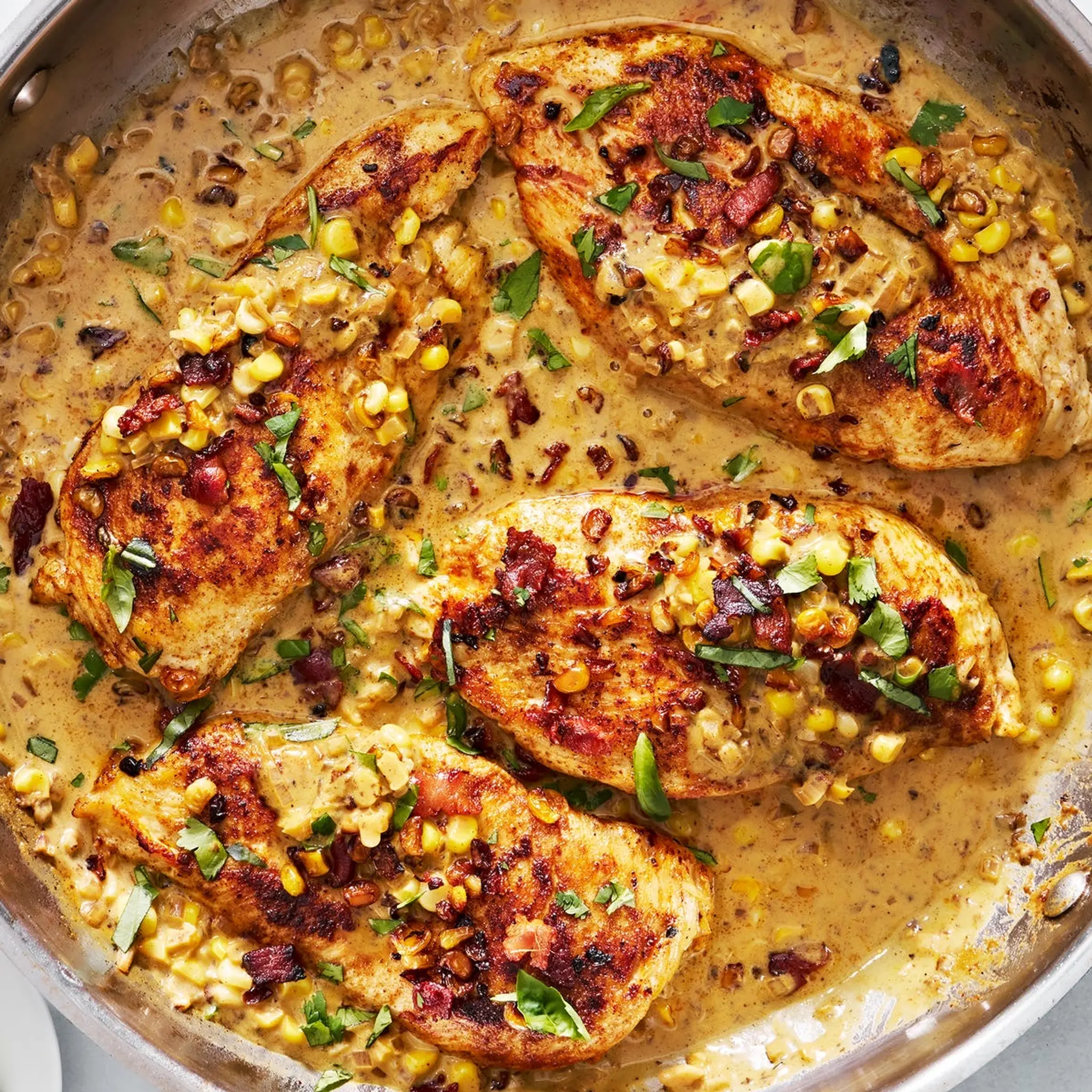 Creamy Chicken & Corn Skillet