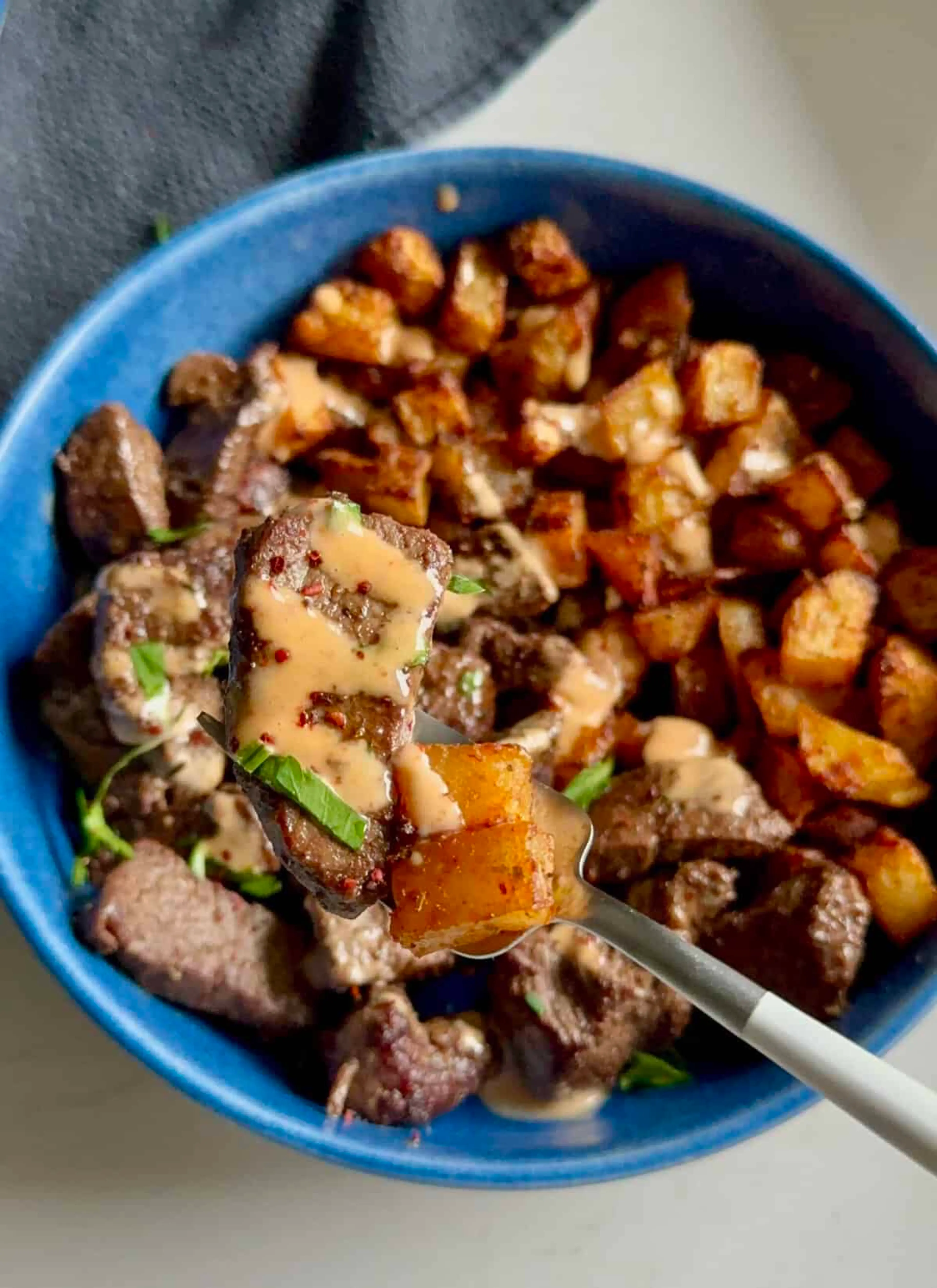 Garlic Butter Steak and Potato Bites
