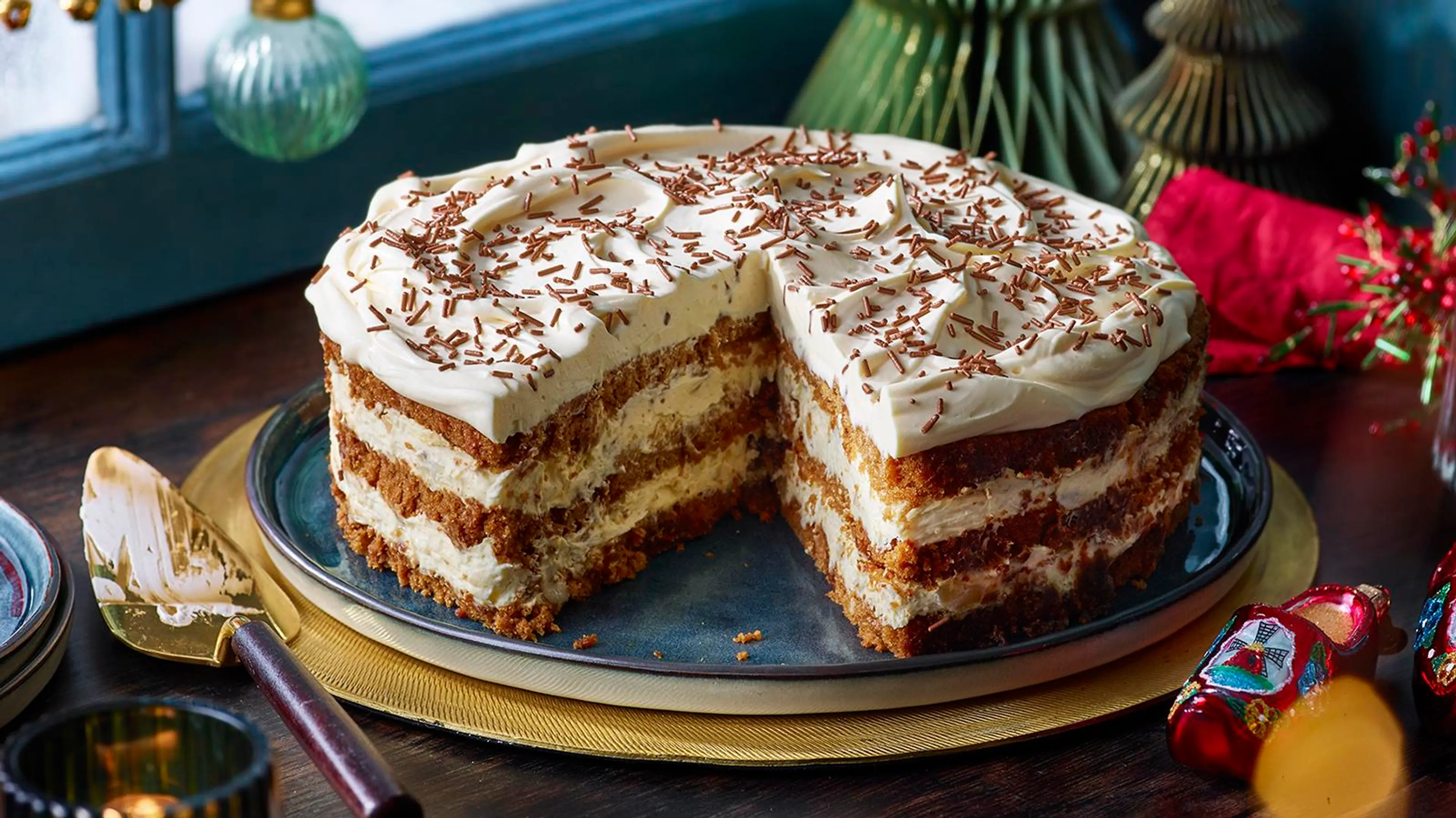 No-bake Advocaat and ginger cake