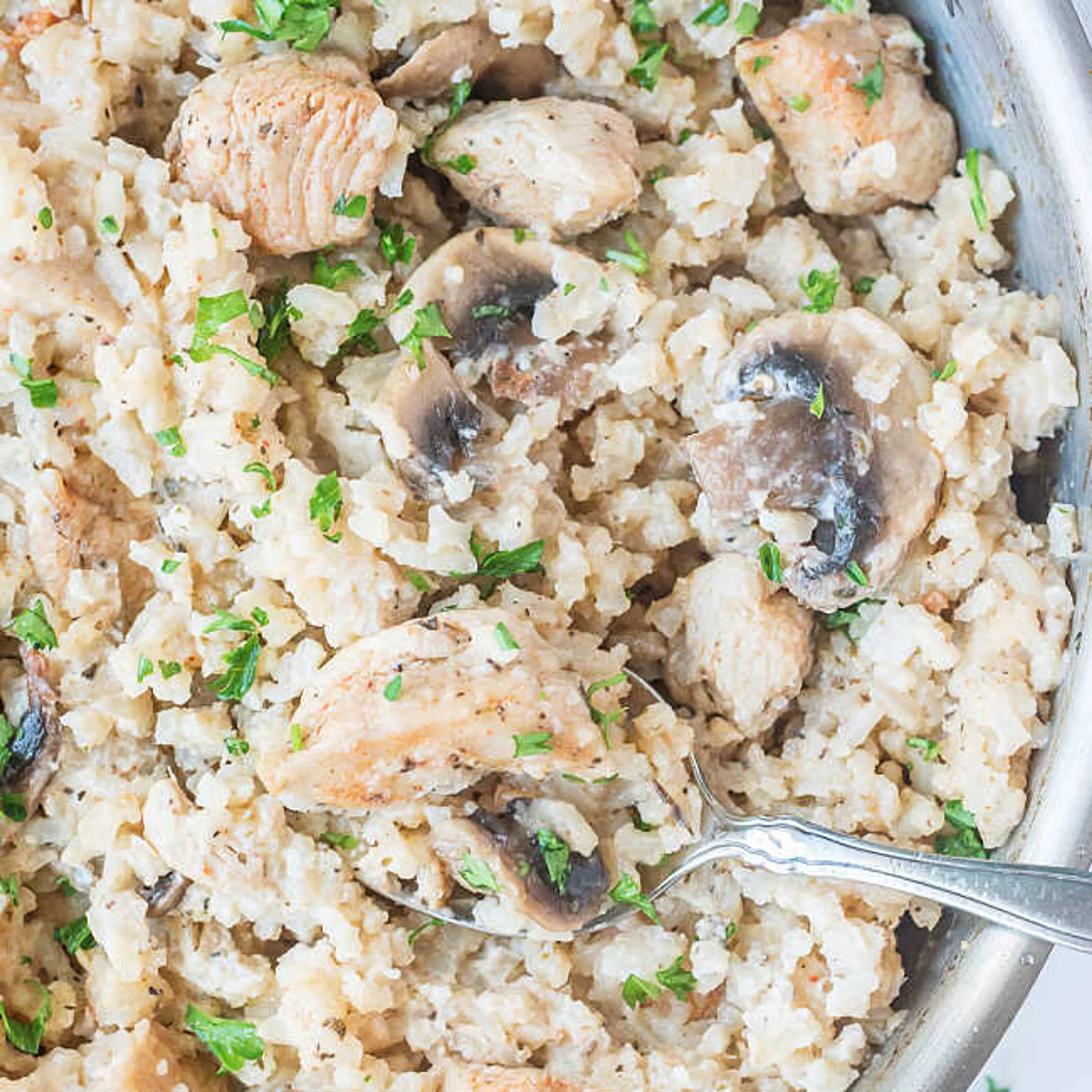 Creamy Parmesan Chicken and Rice