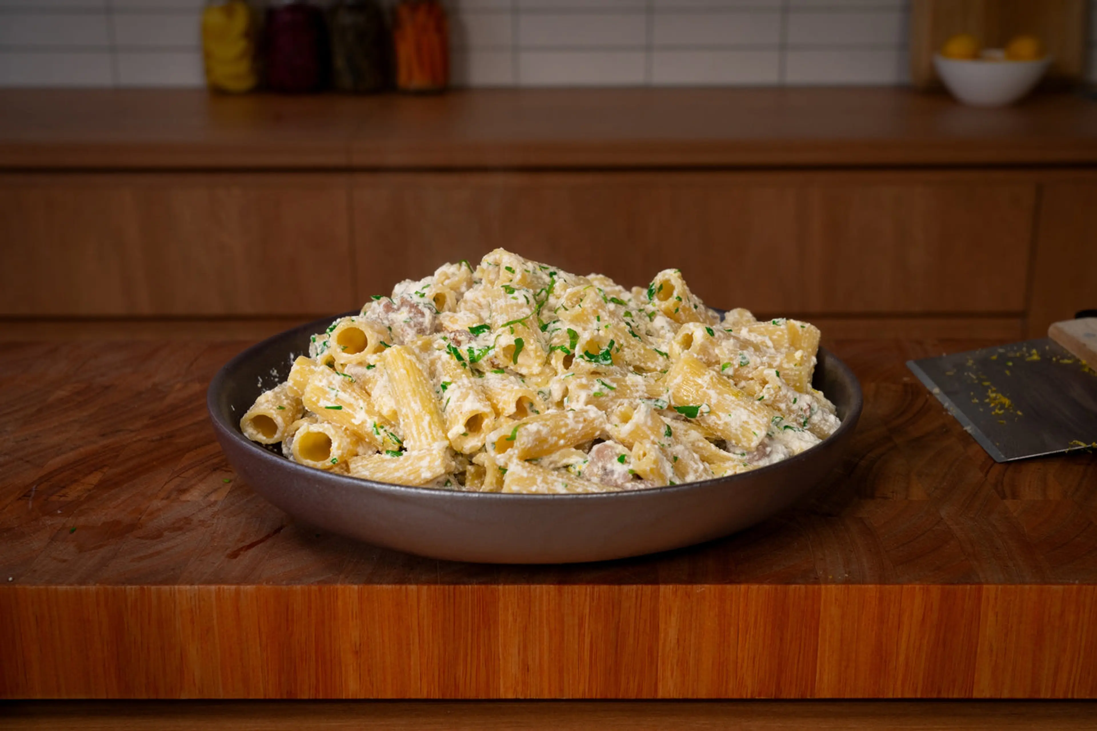 Sausage, Ricotta and Lemon Pasta