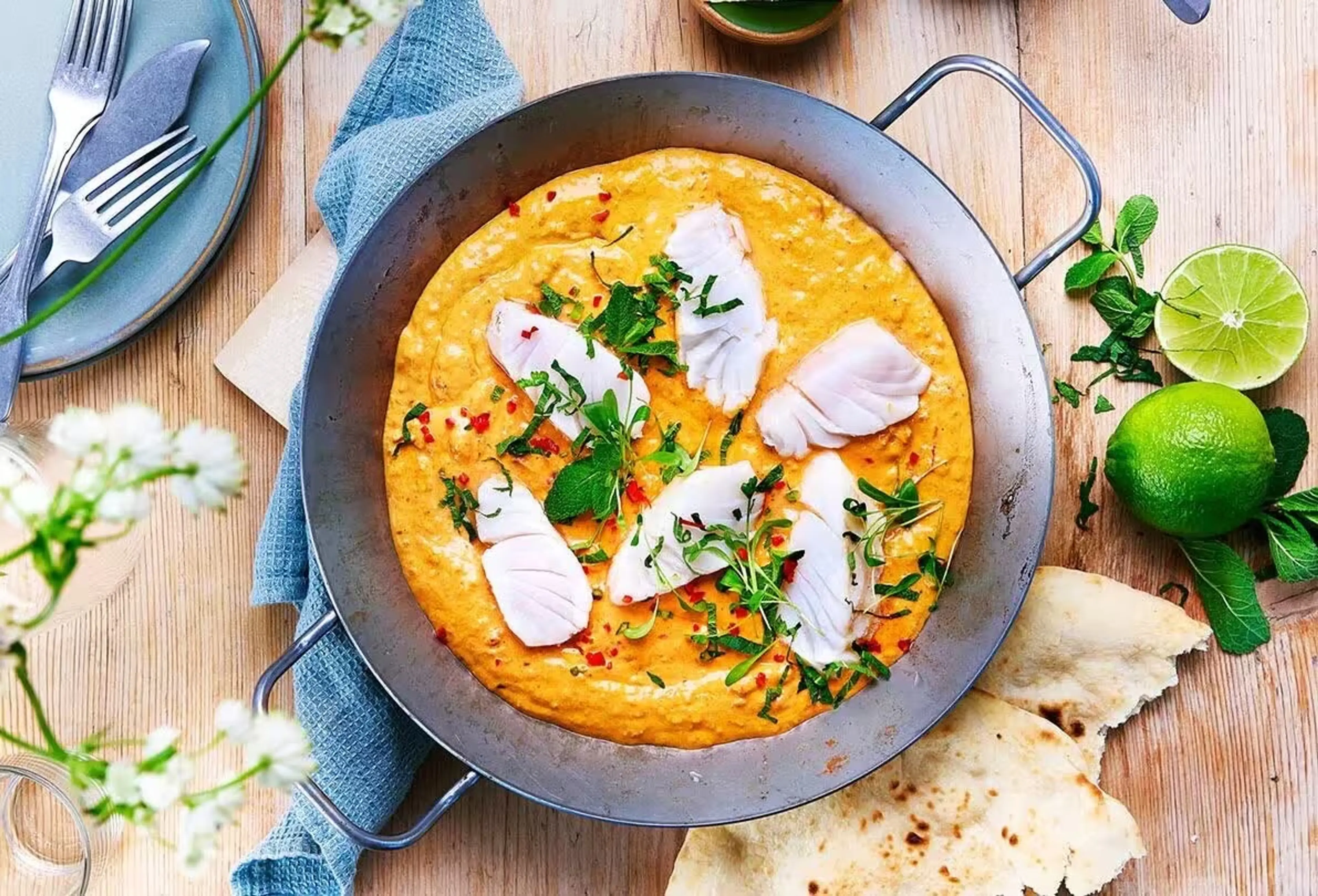 Rød Curry Med Torsk