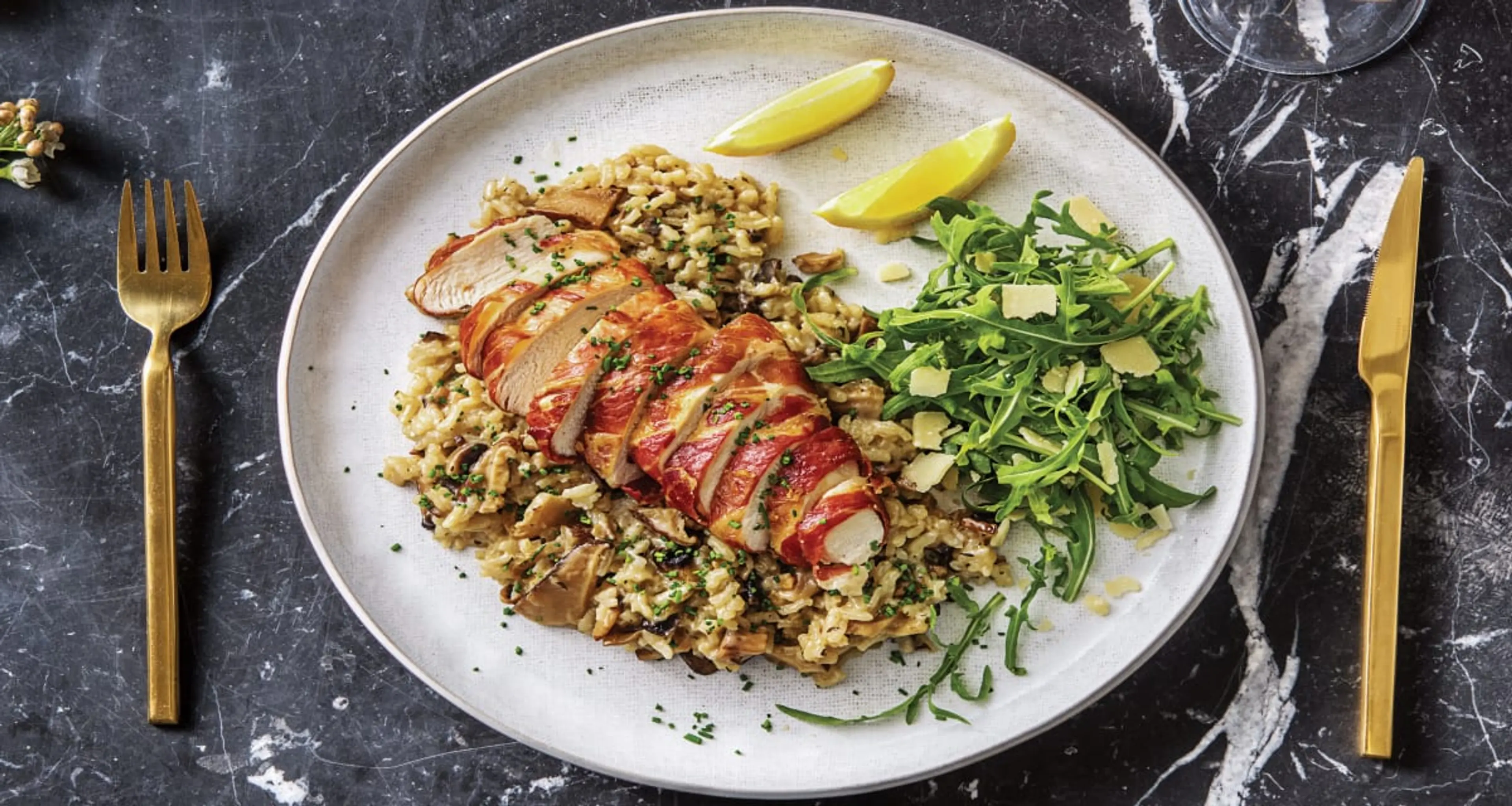 Prosciutto-Wrapped Chicken Breast with Truffle & Porcini Bak