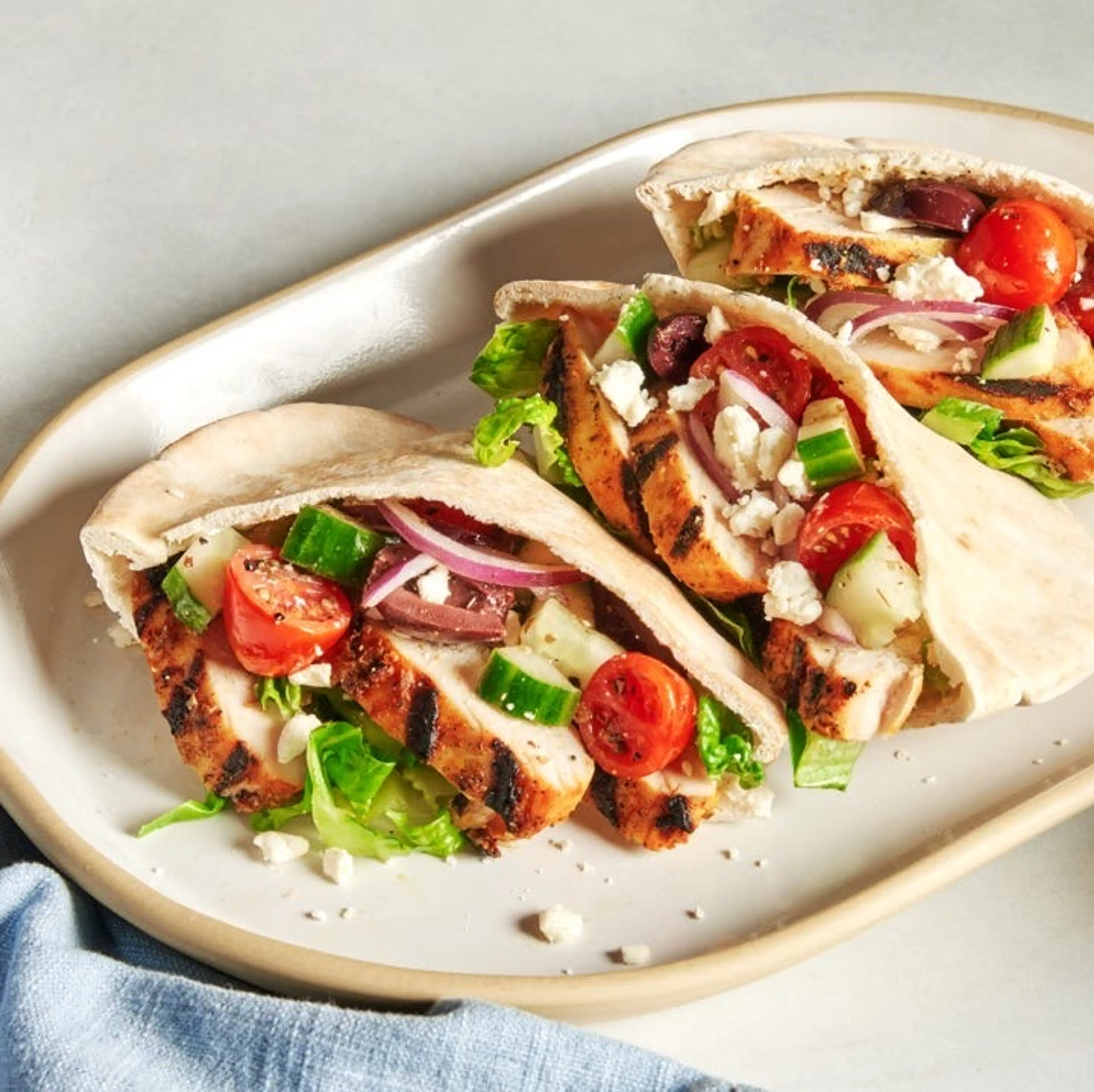 Mediterranean Grilled Chicken Gyros