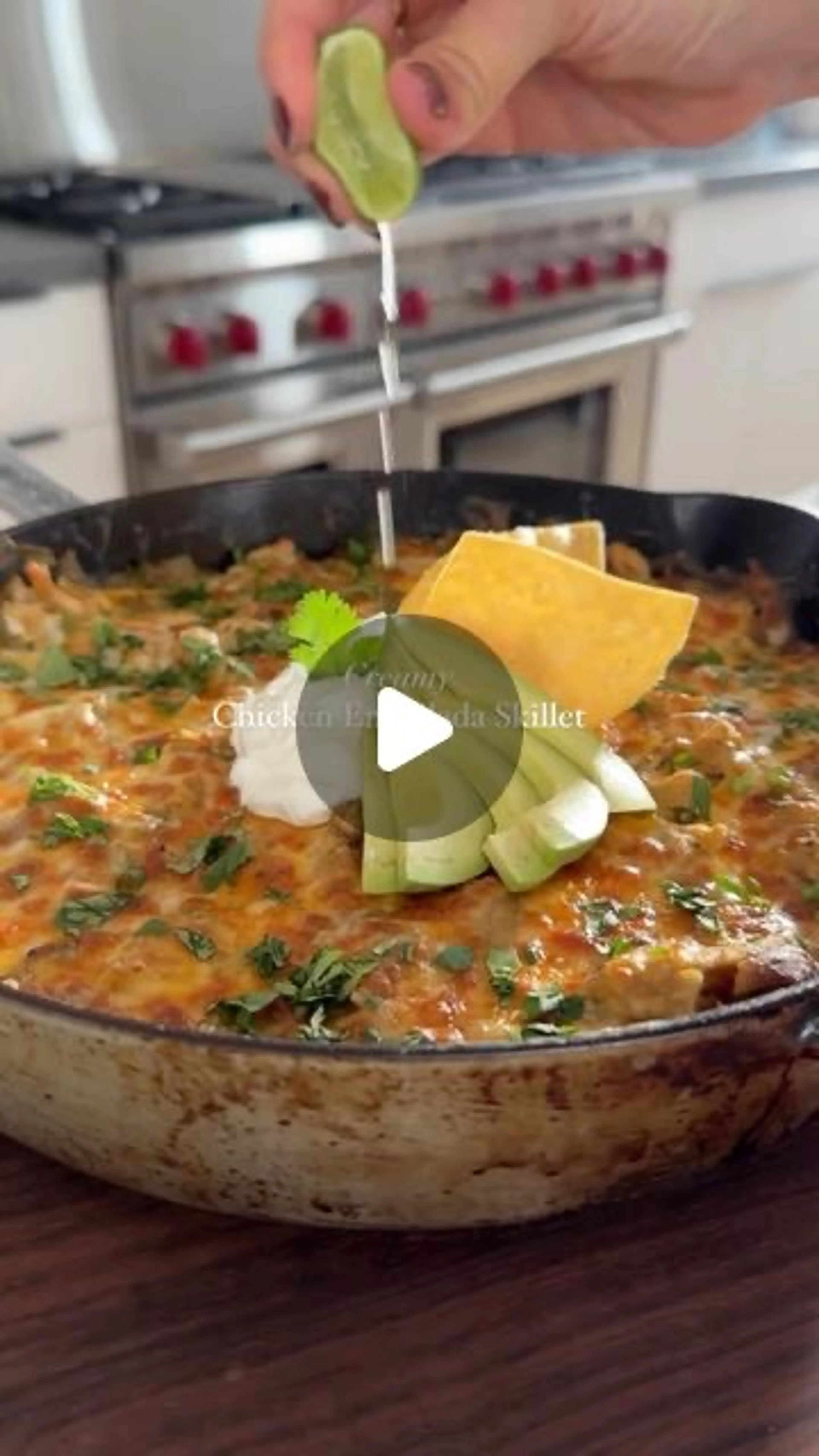 Creamy Chicken Enchilada Skillet