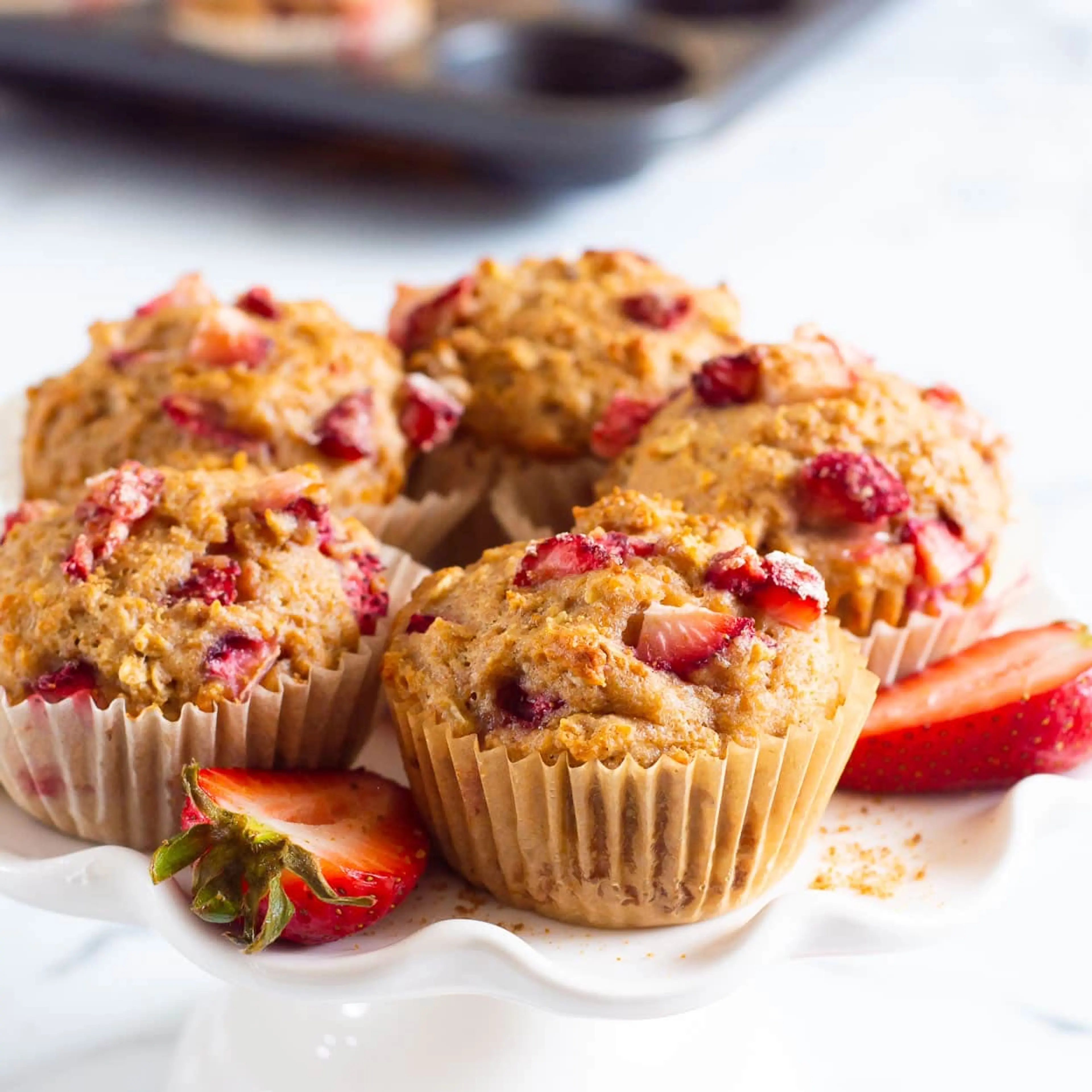 Healthy Strawberry Muffins