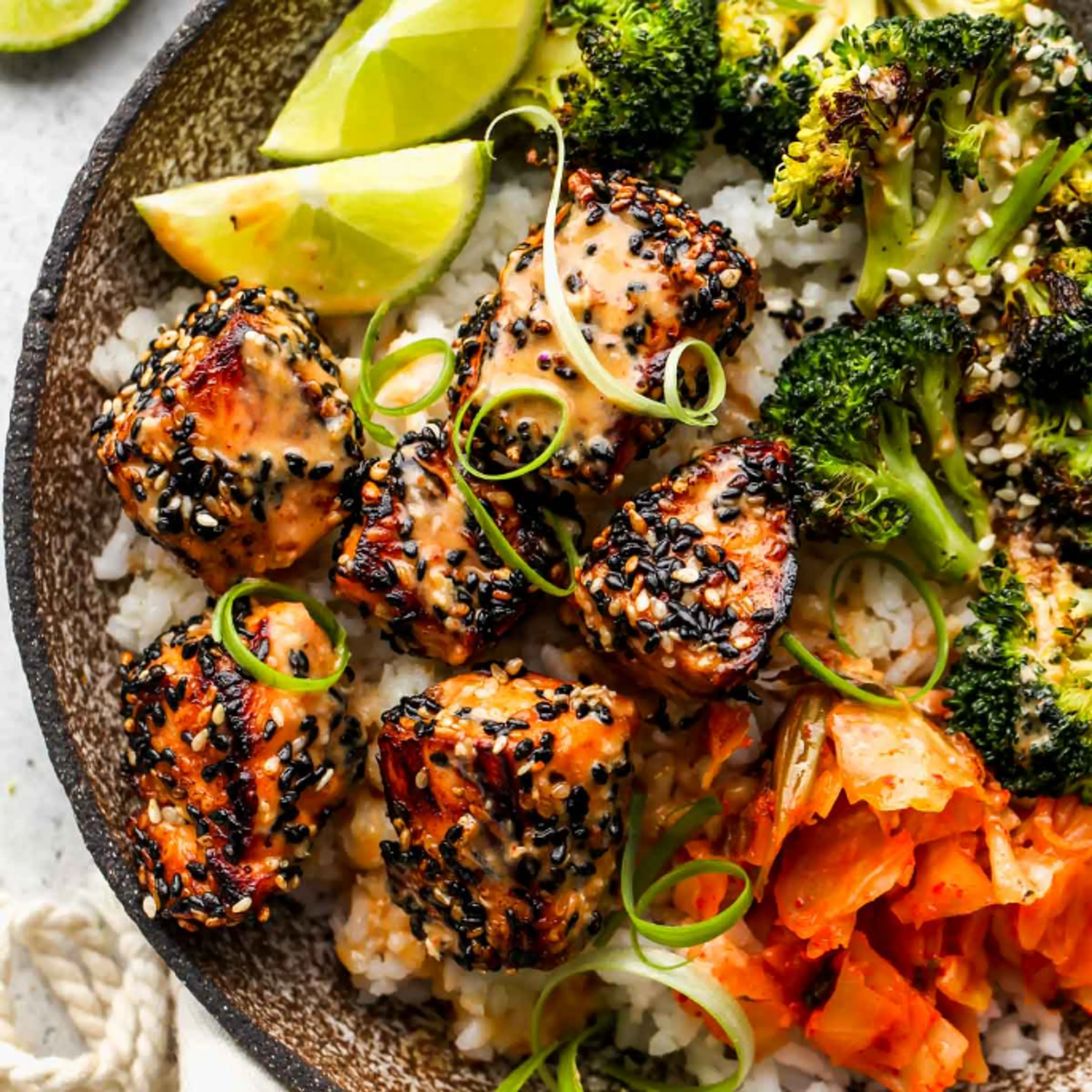 Sesame Crusted Salmon Bowls