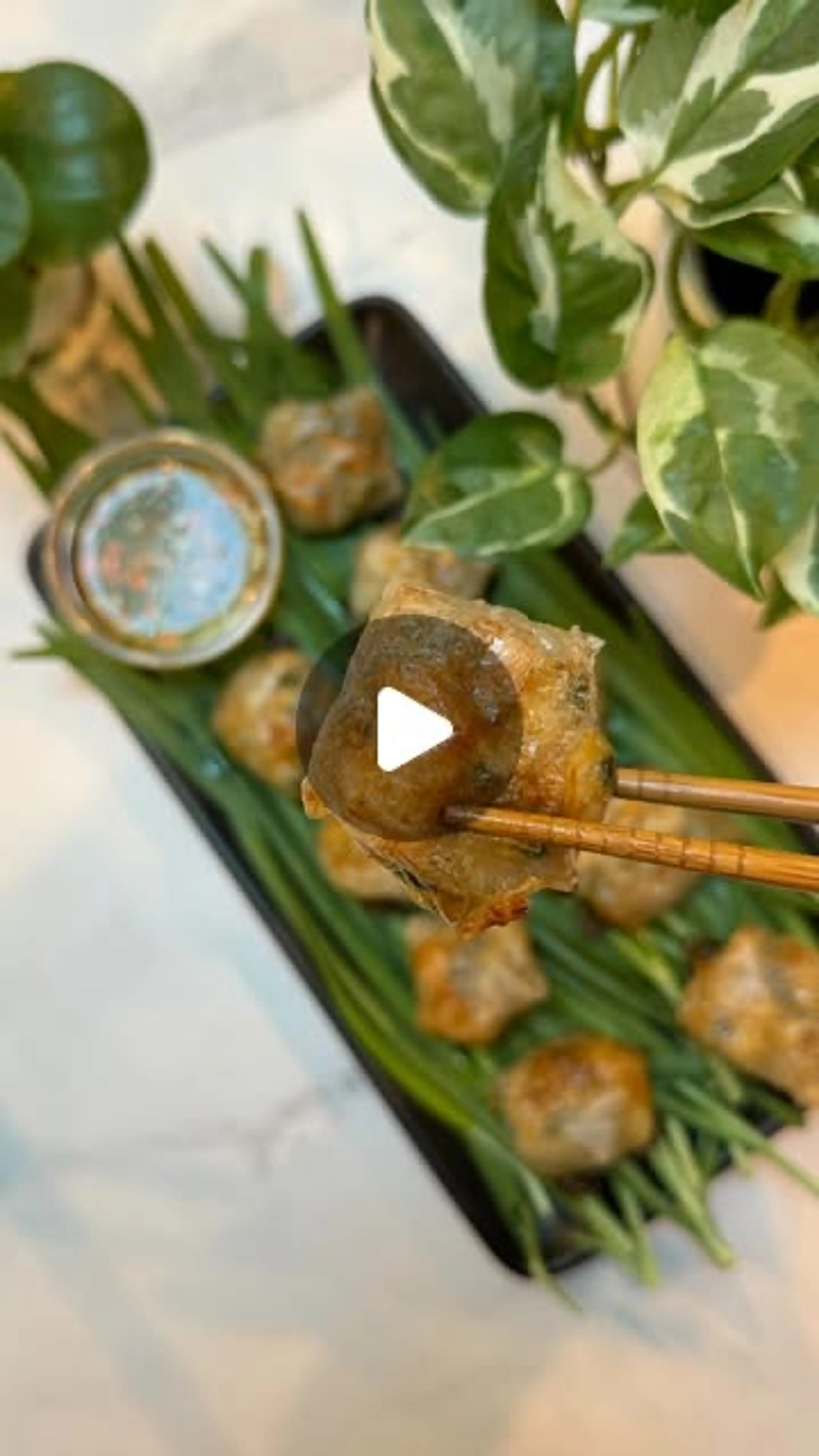 Healthy Shrimp and Chive Rice Paper Dumplings