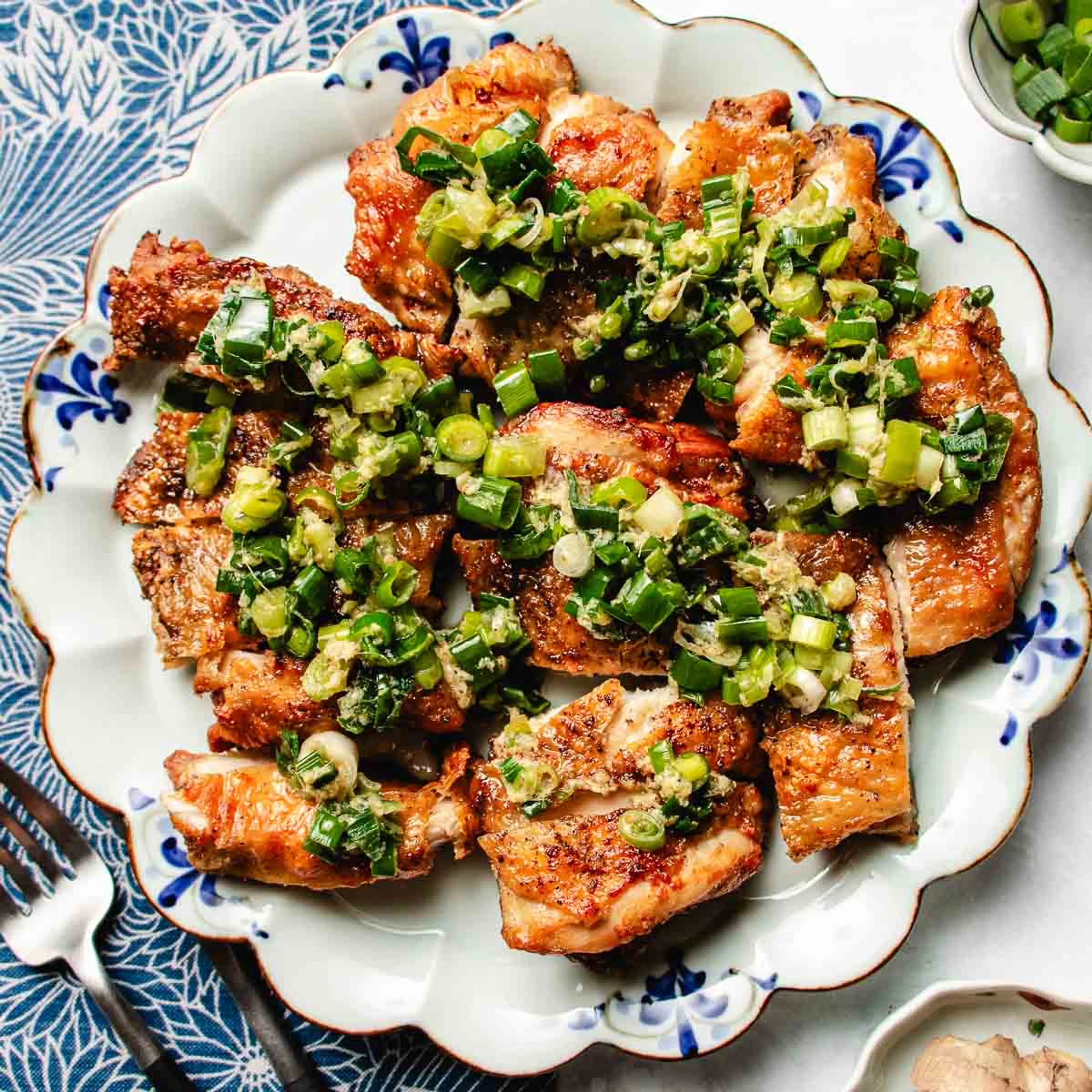 Scallion chicken