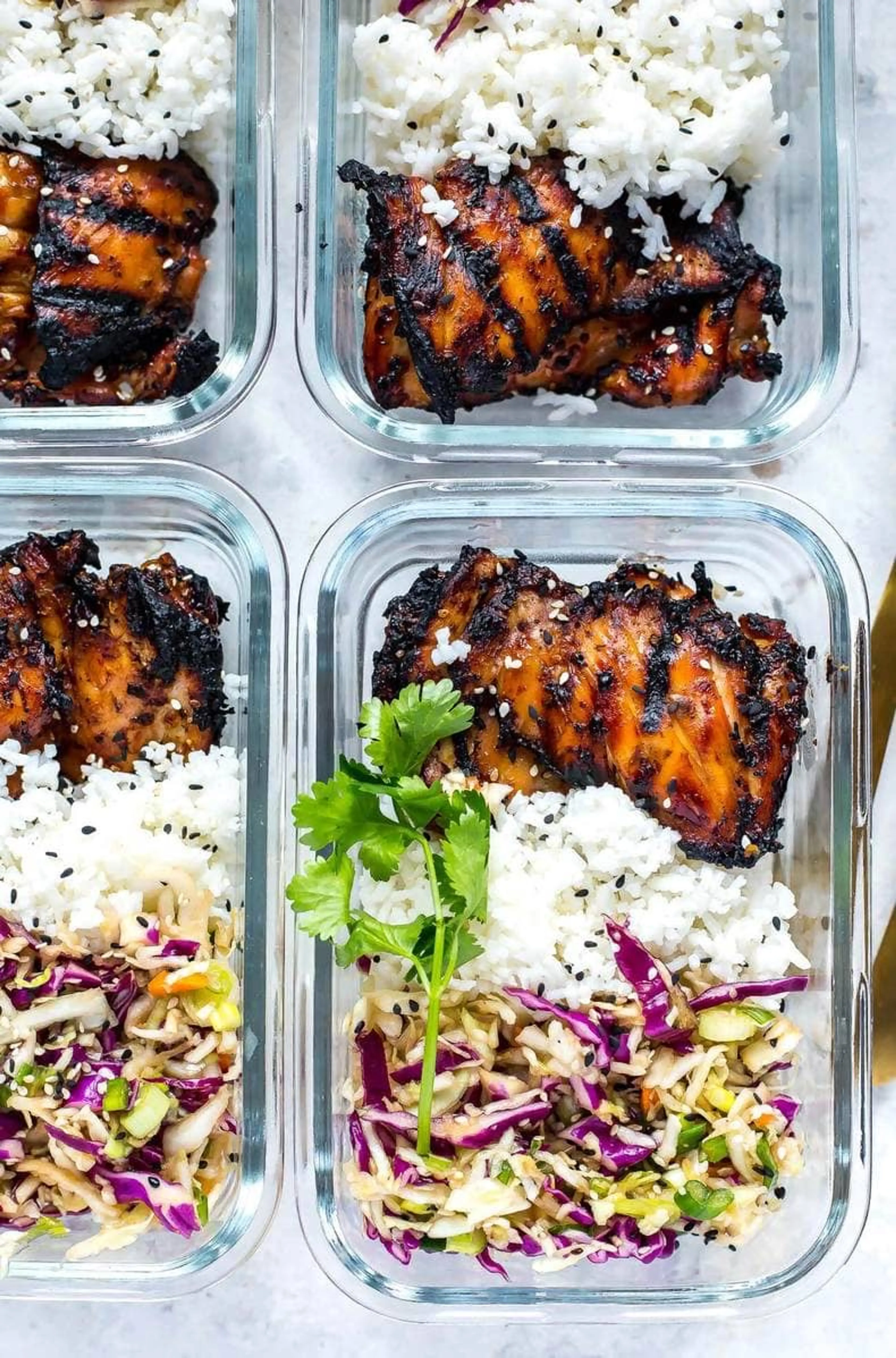 Korean Inspired Chicken Meal Prep Bowls