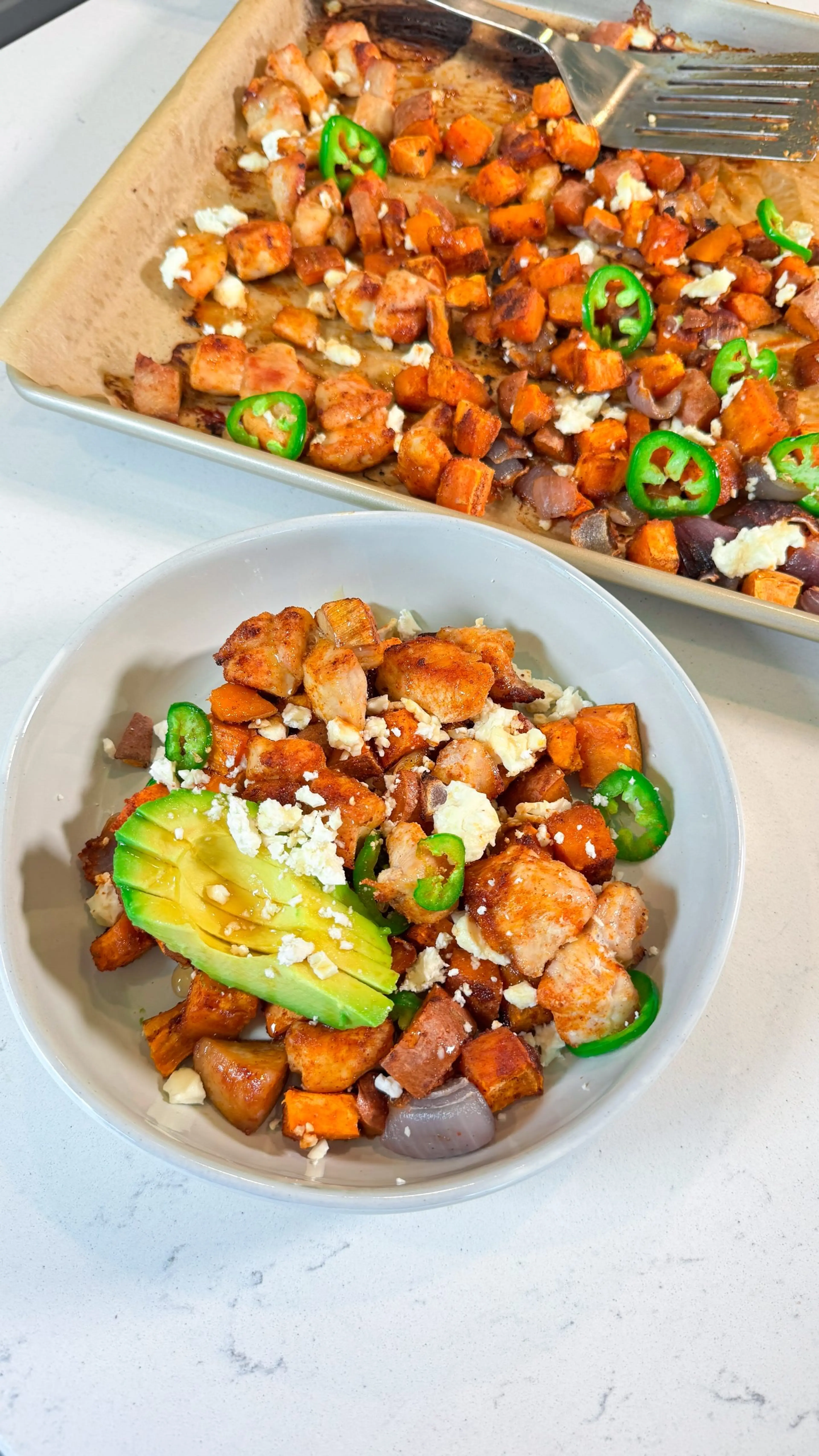 Sheet Pan Hot Honey Chicken
