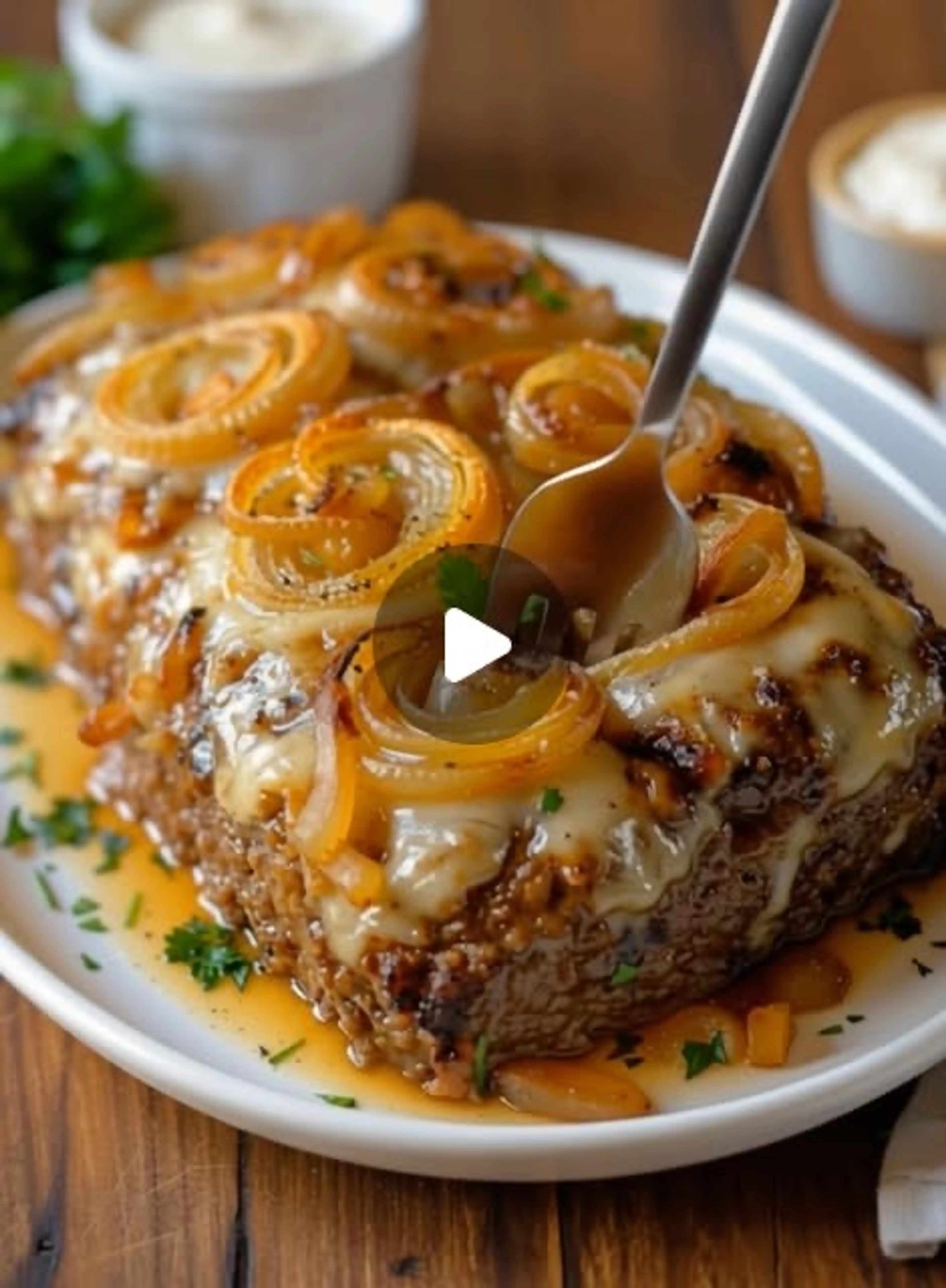 French Onion Meatloaf with Gruyère