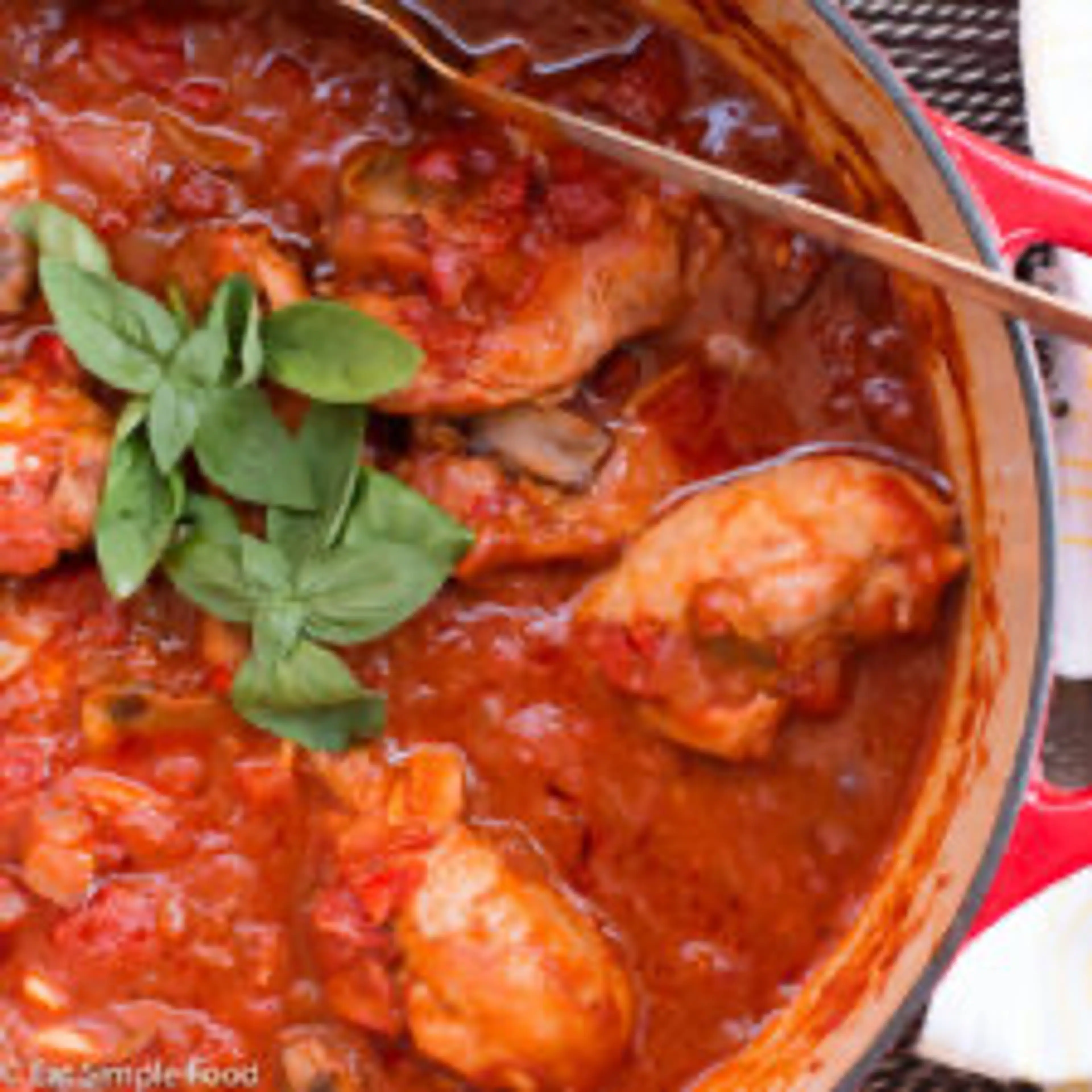 Rustic Chicken Leg Cacciatore (Thighs and Drums)