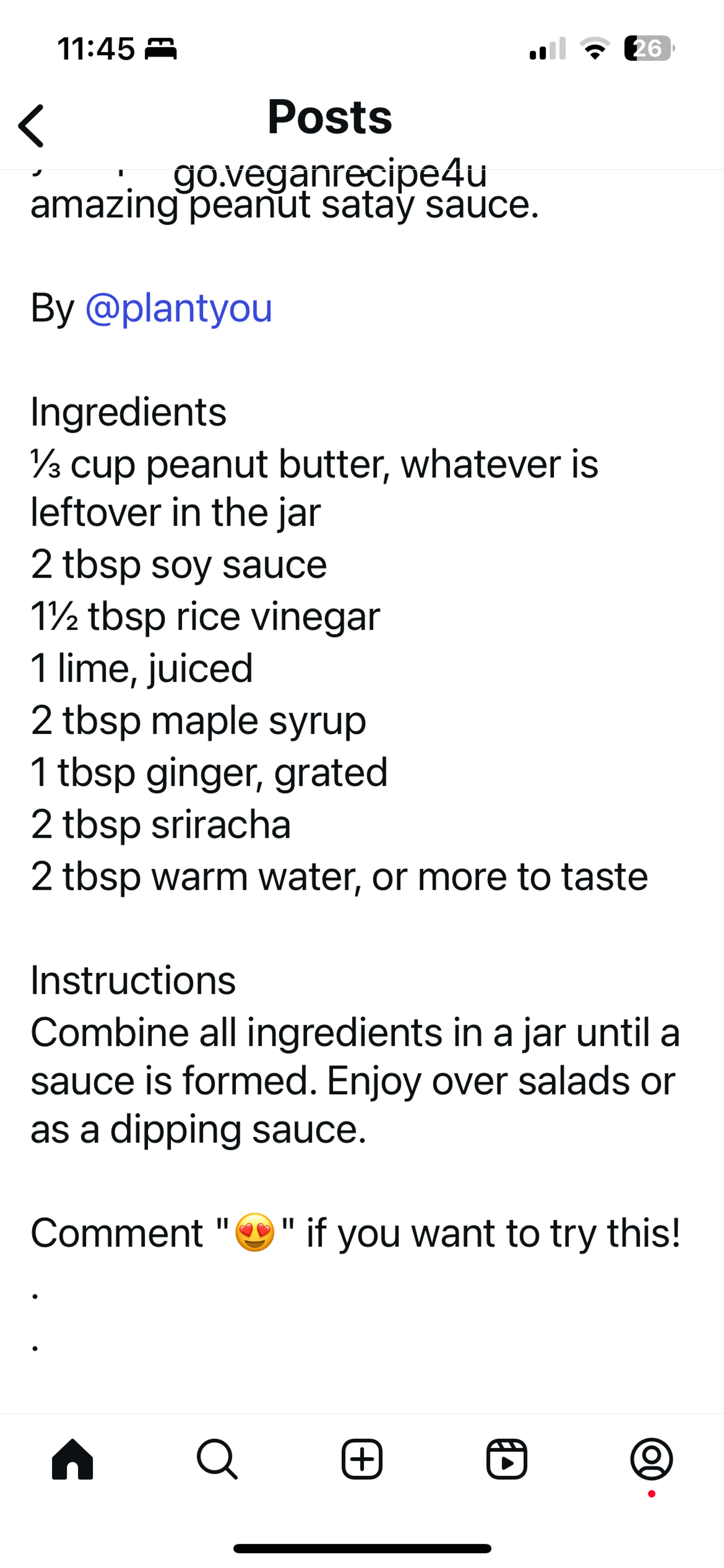 Amazing peanut satay sauce.