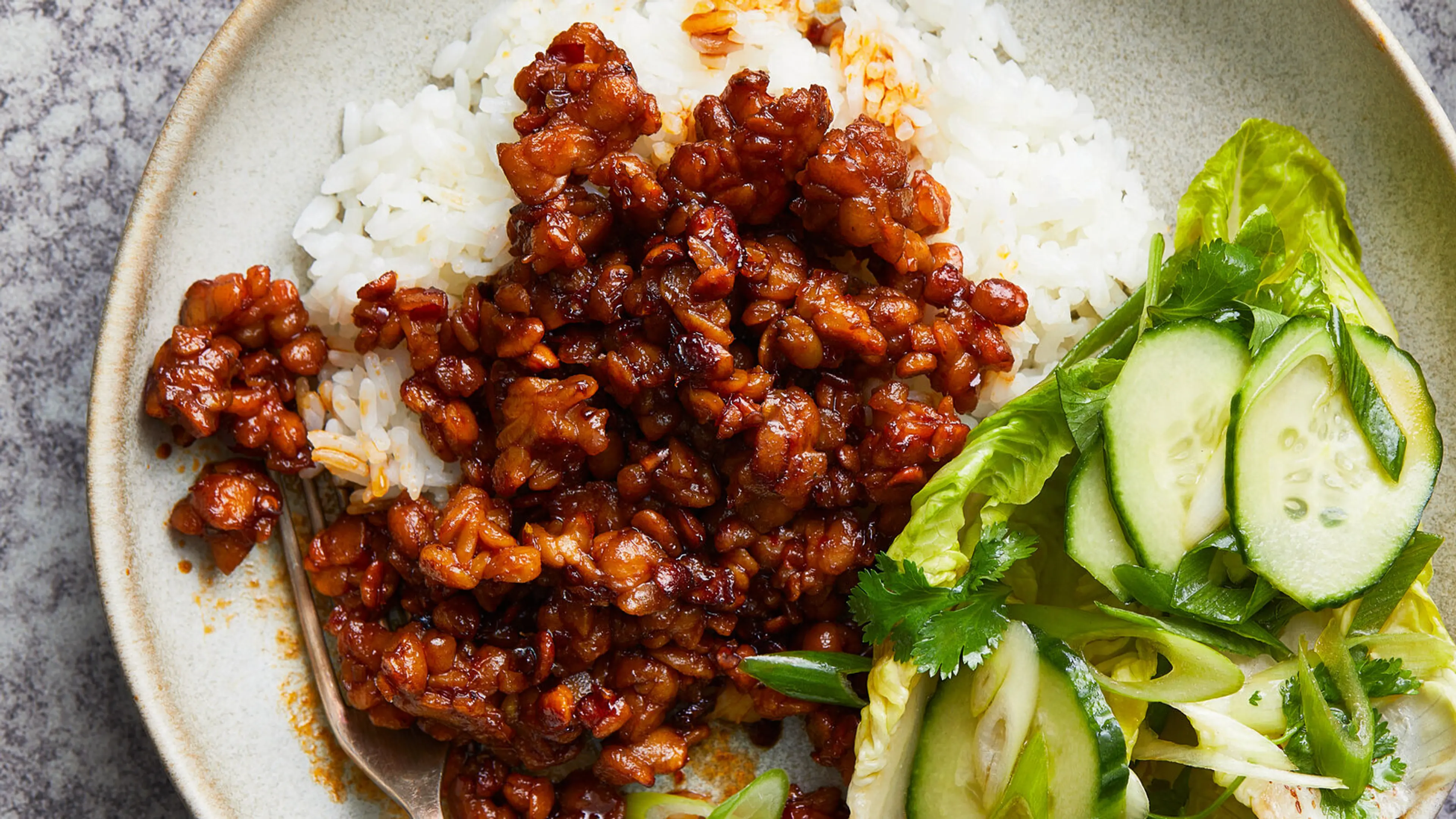 Sticky, Spicy Tempeh