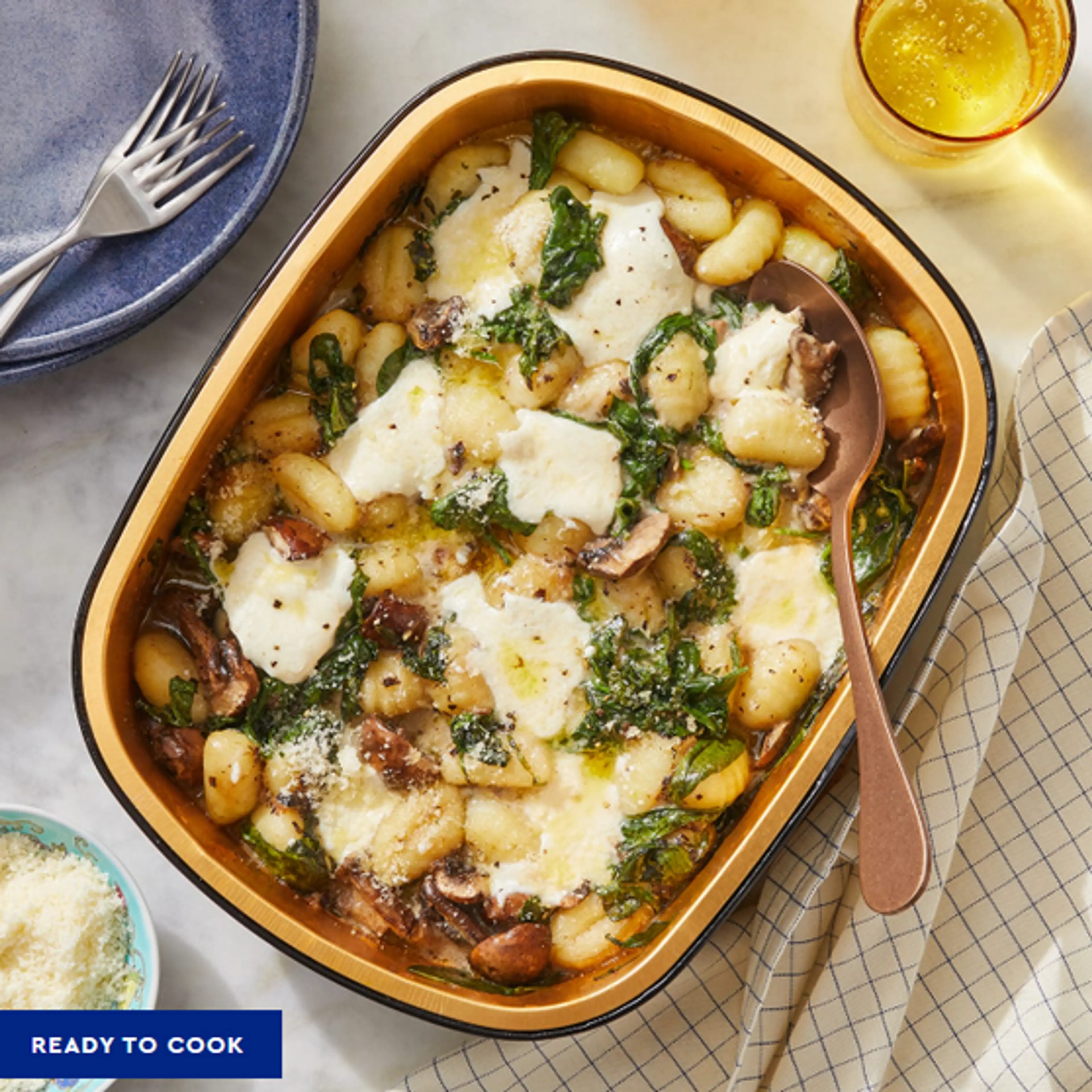 Creamy Spinach & Mushroom Gnocchi