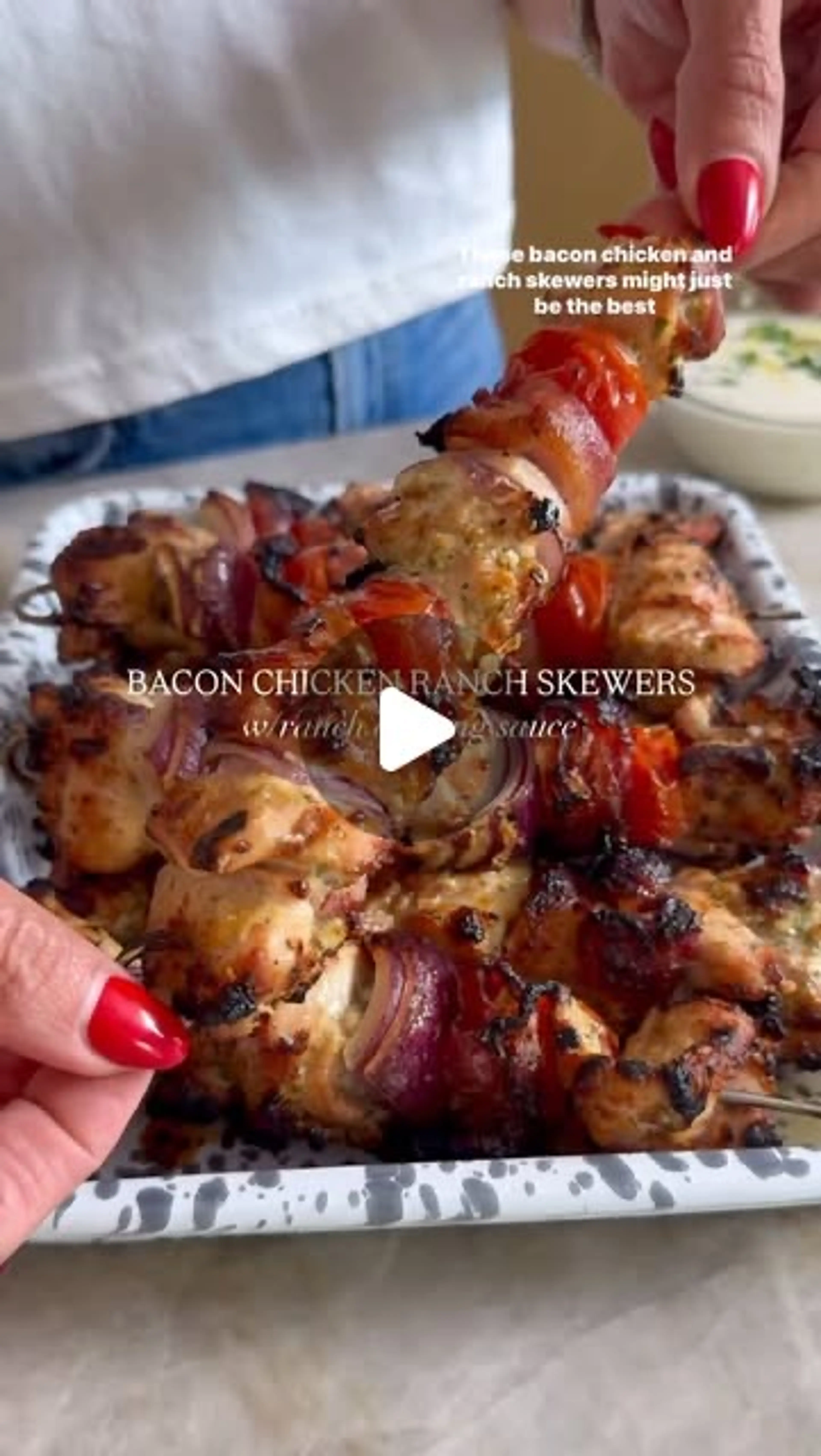 Chicken Bacon Skewers