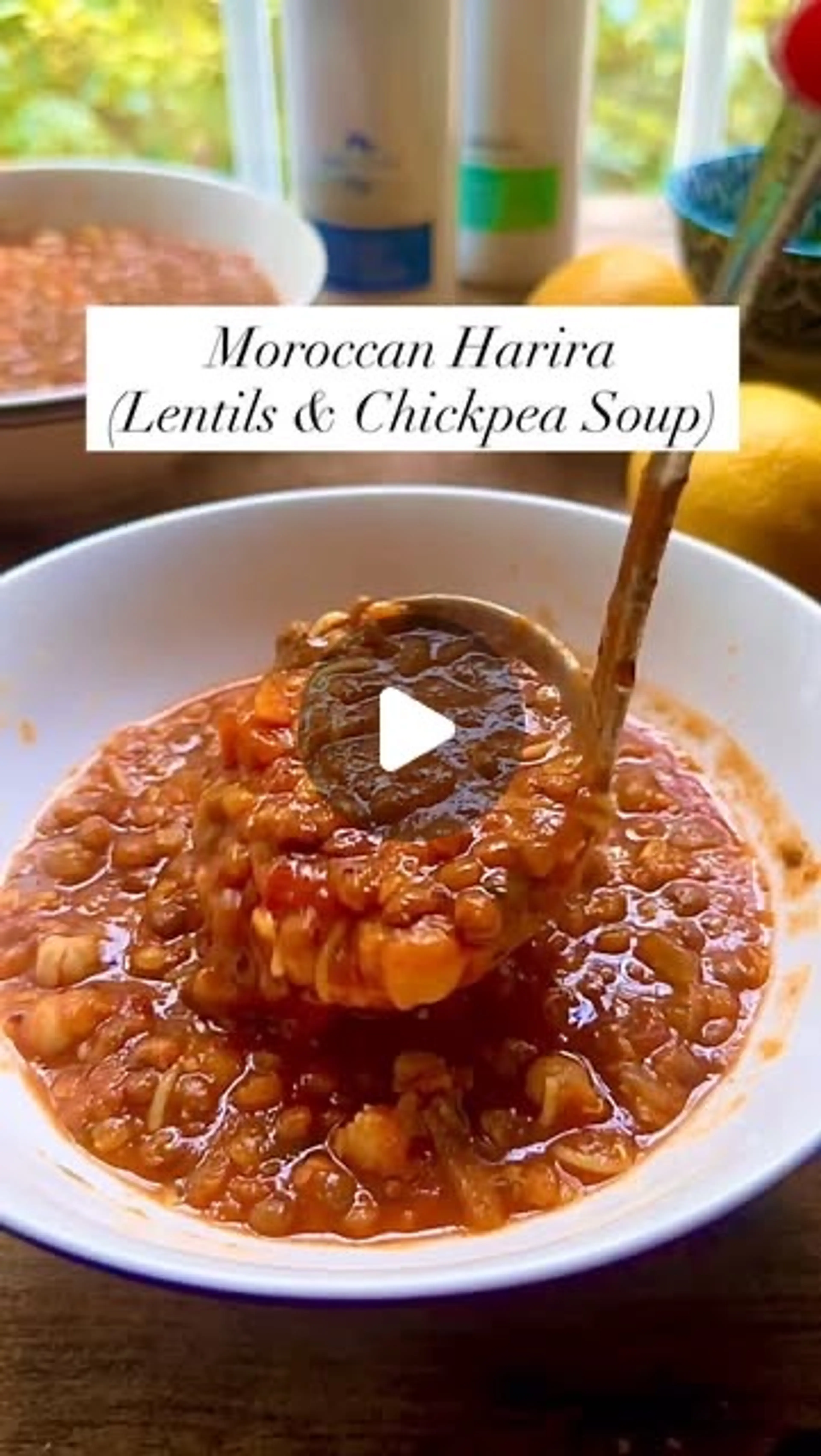 Moroccan Harira Aka Lentil and Chickpea Soup