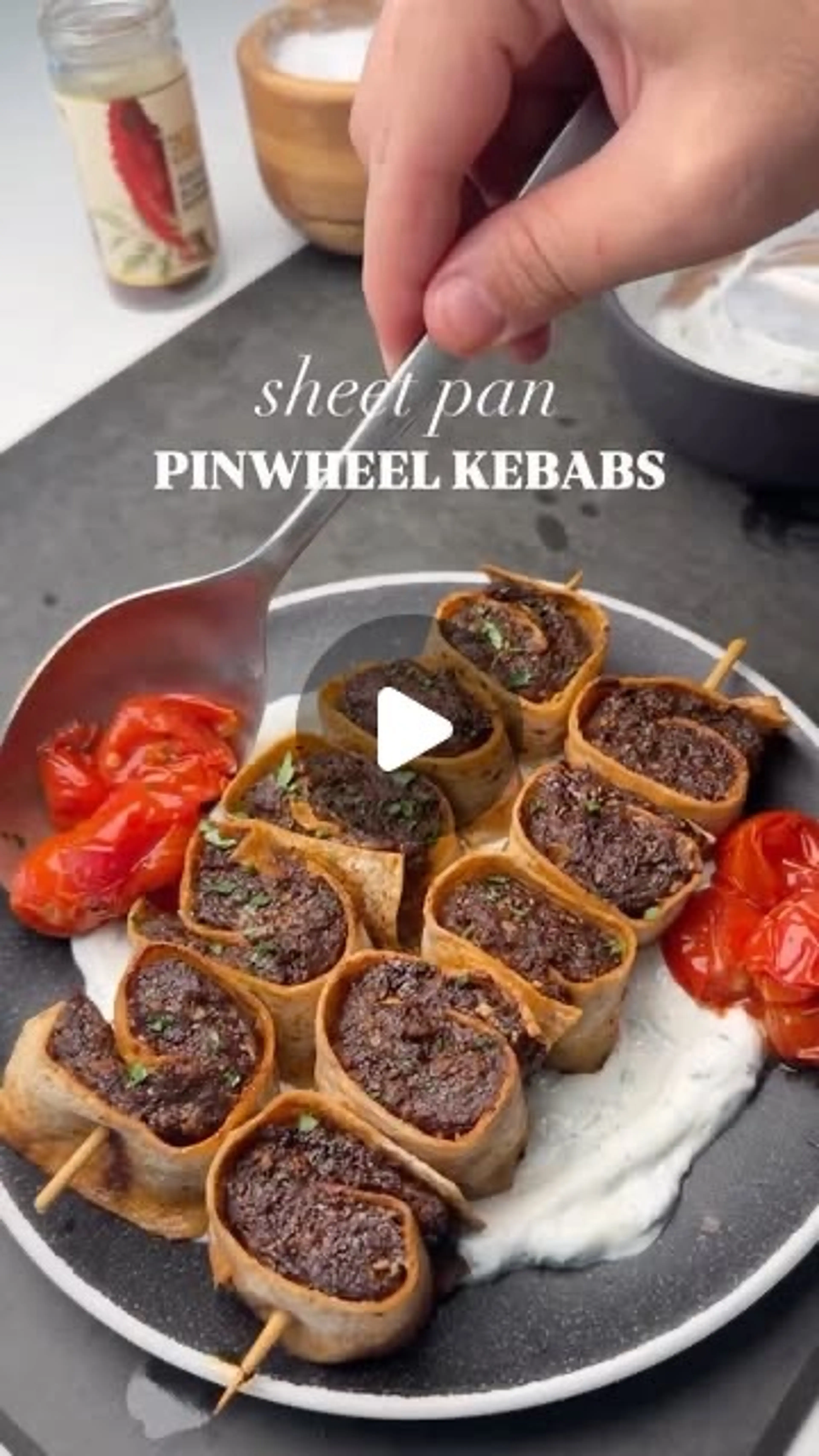 Mediterranean Pinwheel Kebabs