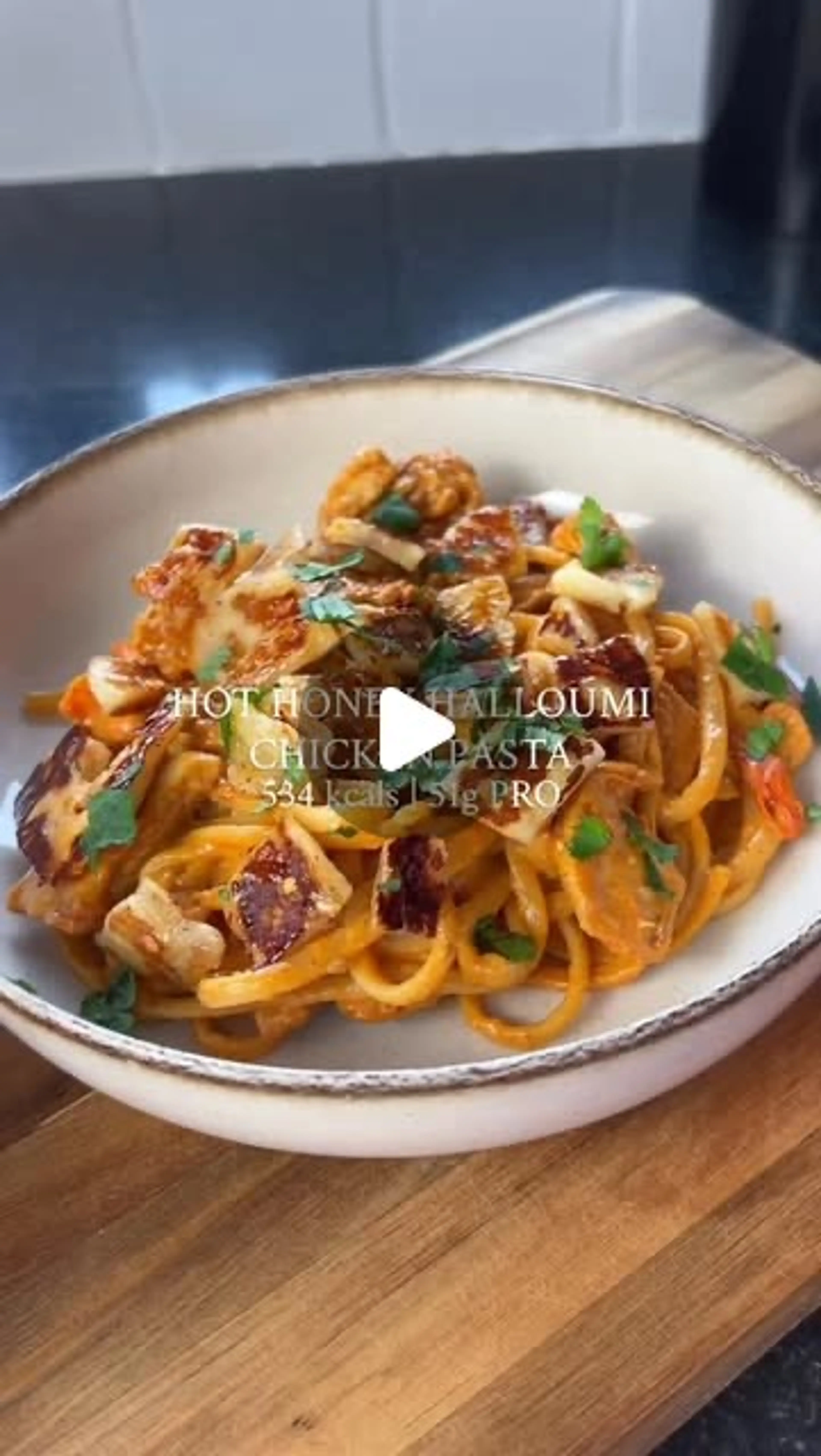 Hot Honey Halloumi Chicken Pasta