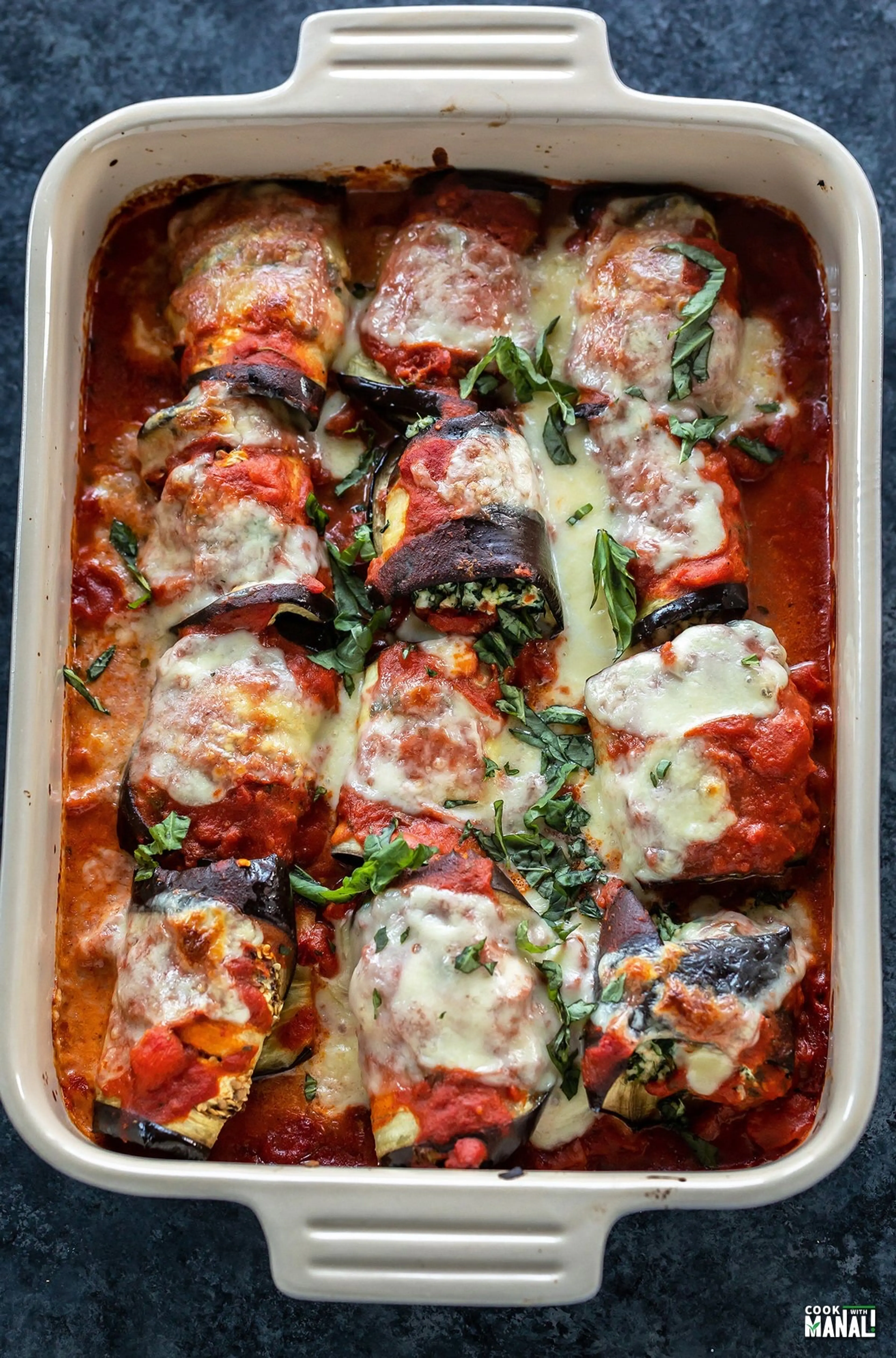 Paneer Eggplant Rolls-Ups