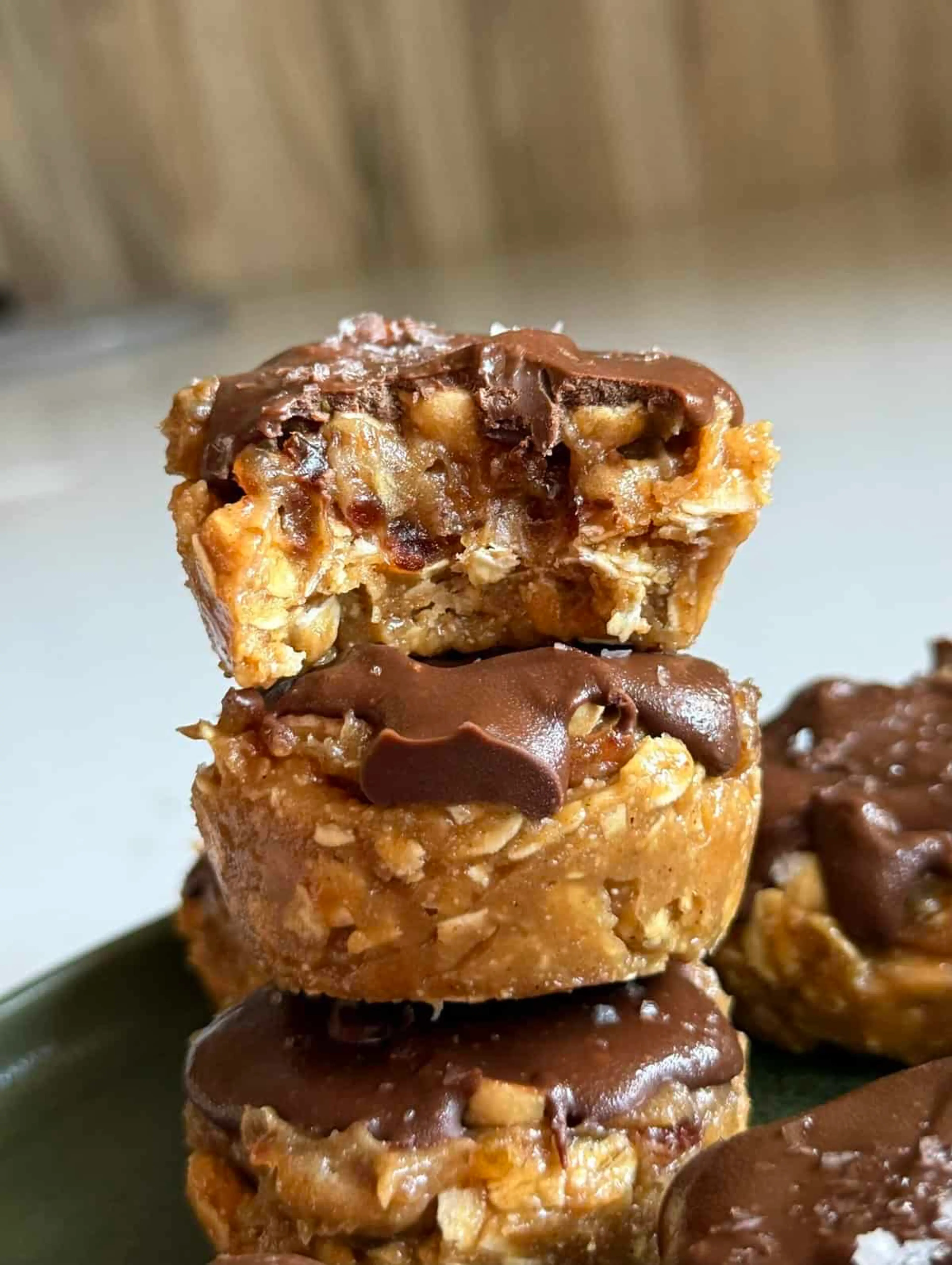 No Bake Snickers Oat Cups