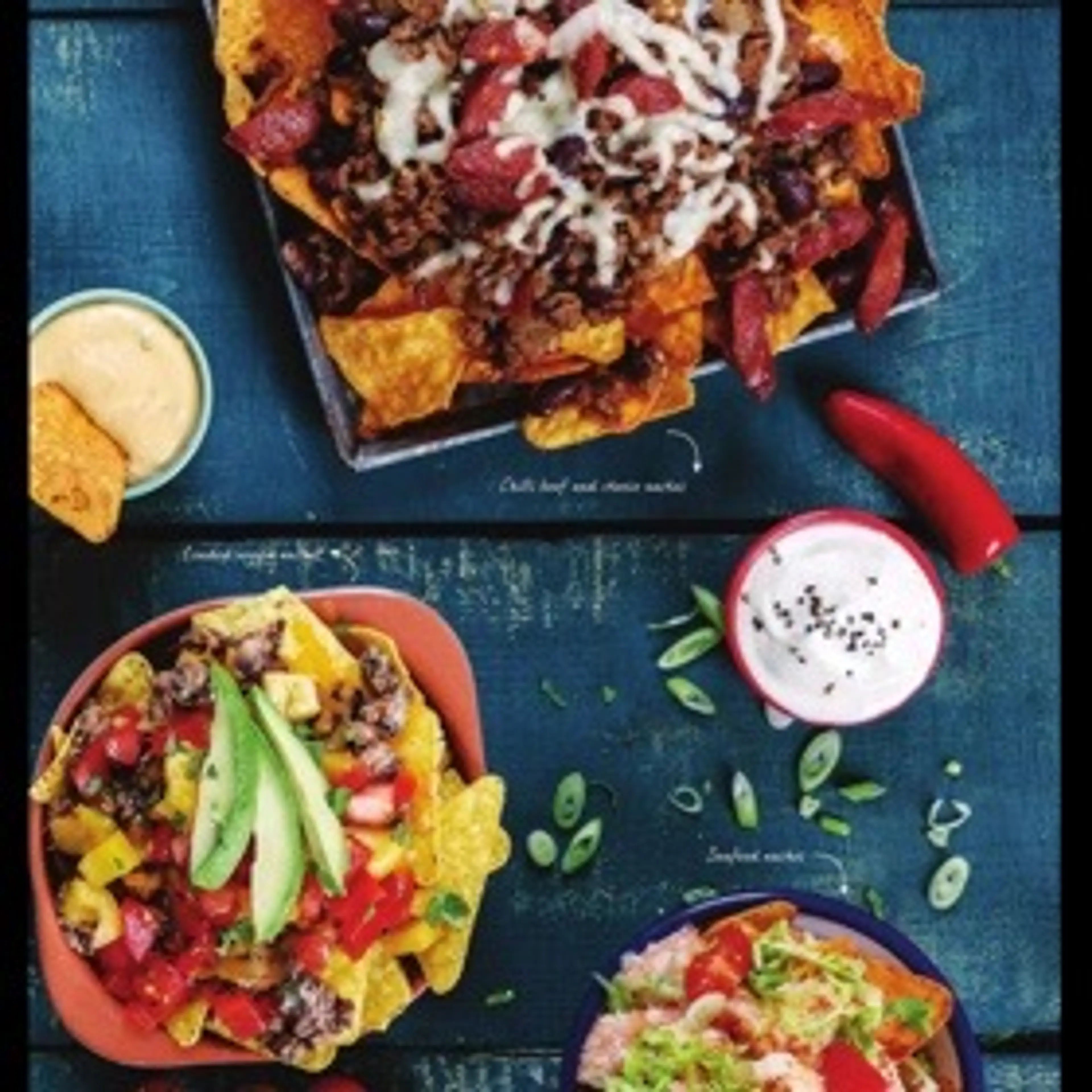 Loaded veggie nachos