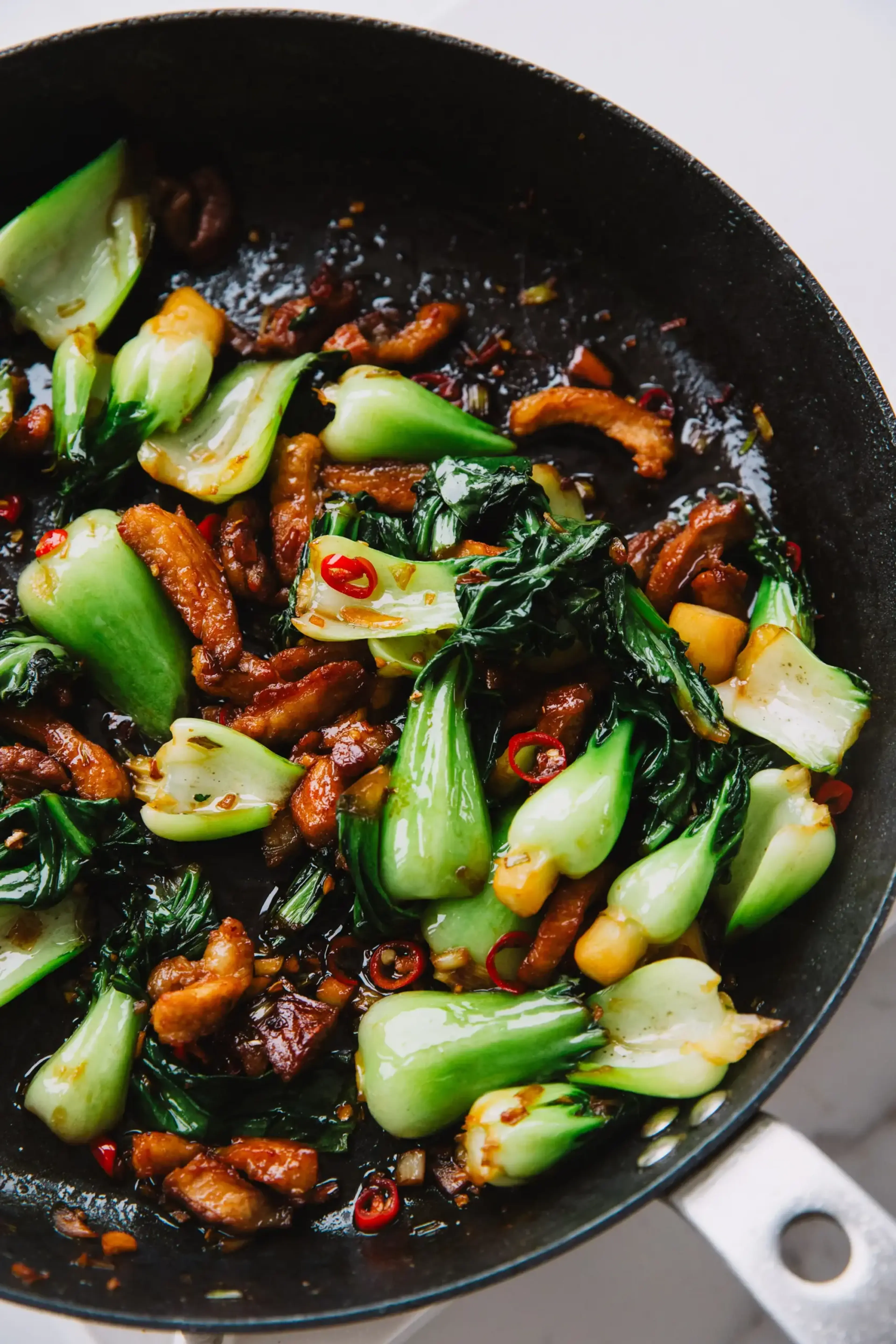 Bok Choy and Pork Belly Stir Fry