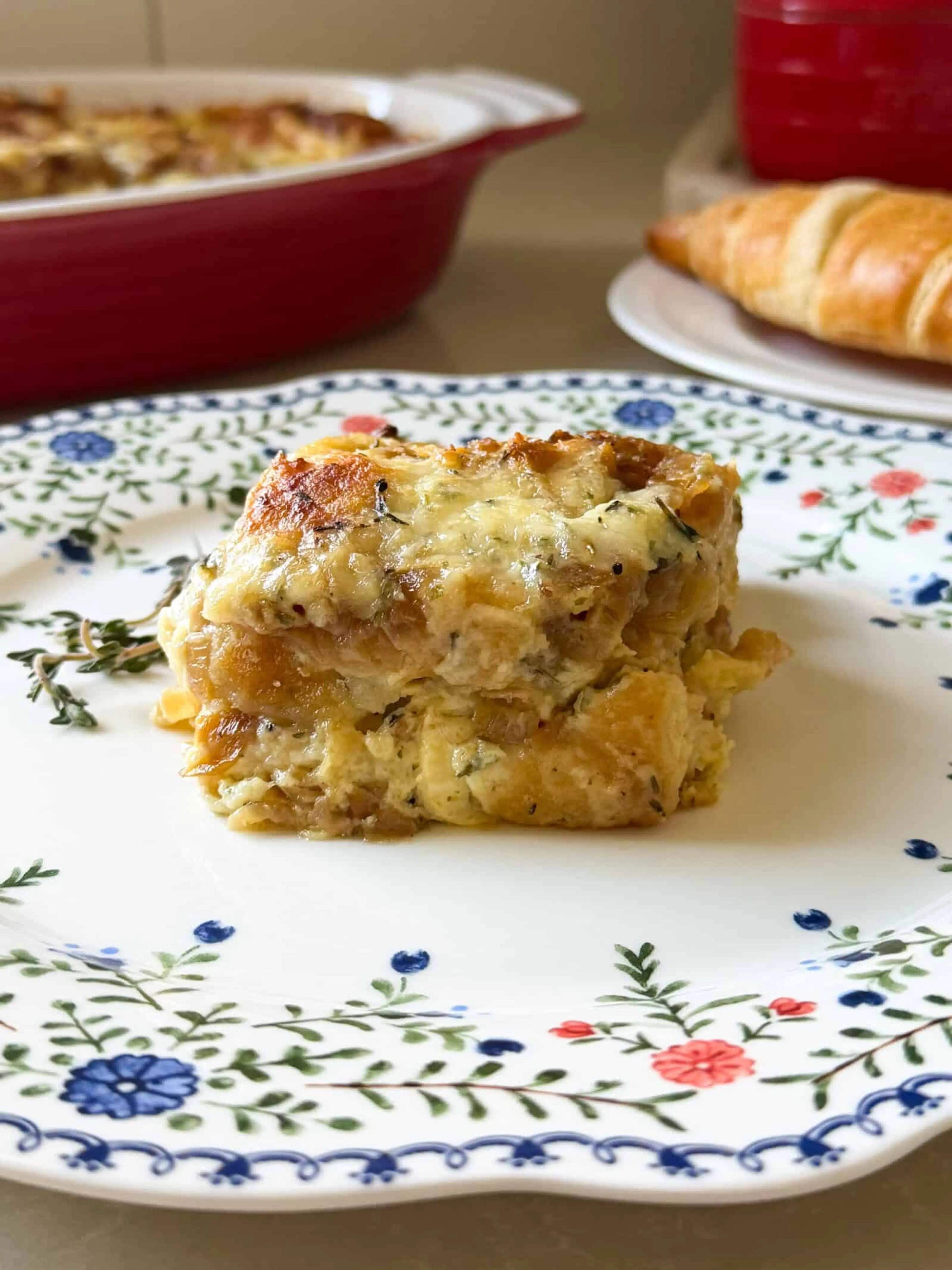 French Onion Croissant Casserole