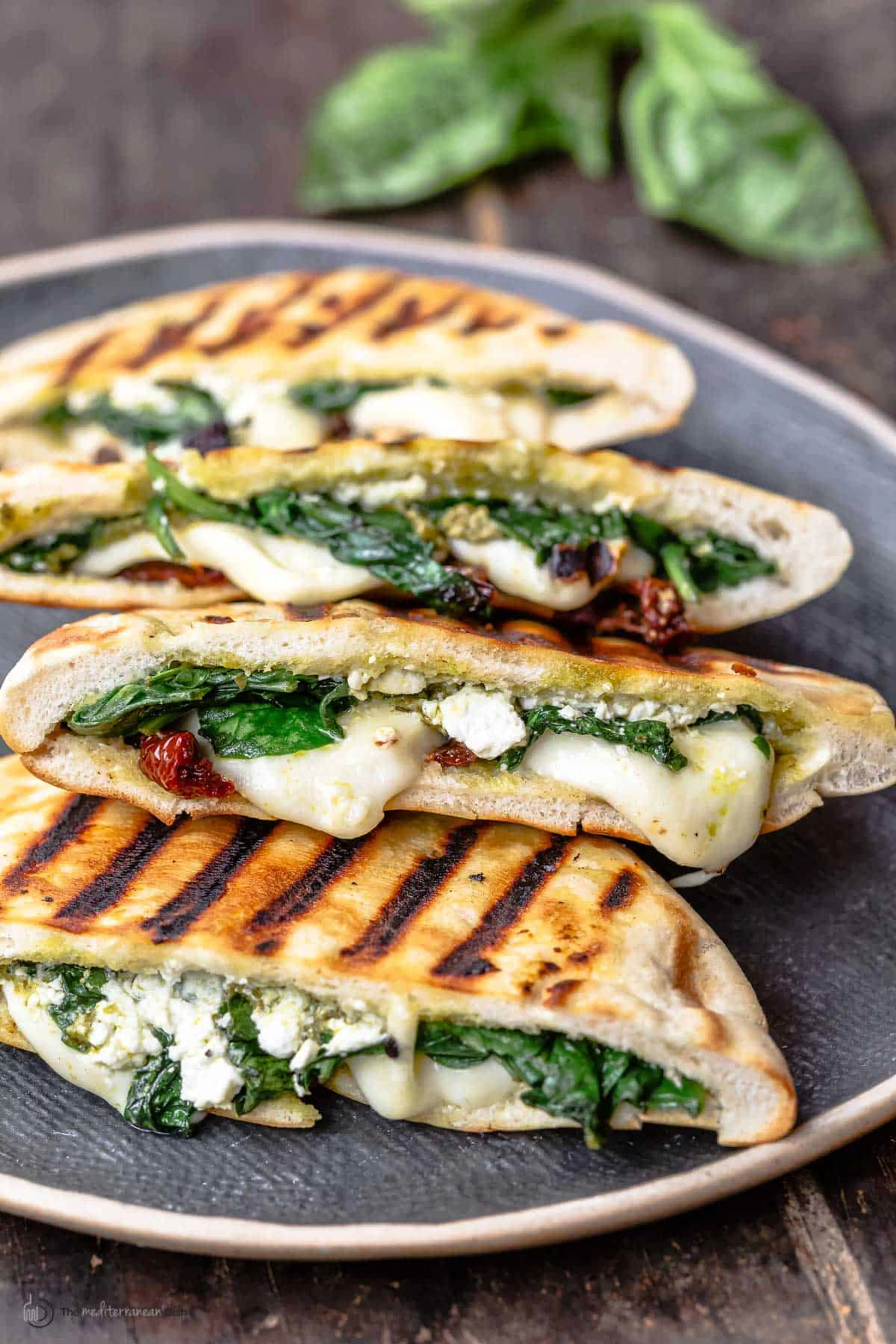 Mozzarella and Feta Pita Grilled Cheese