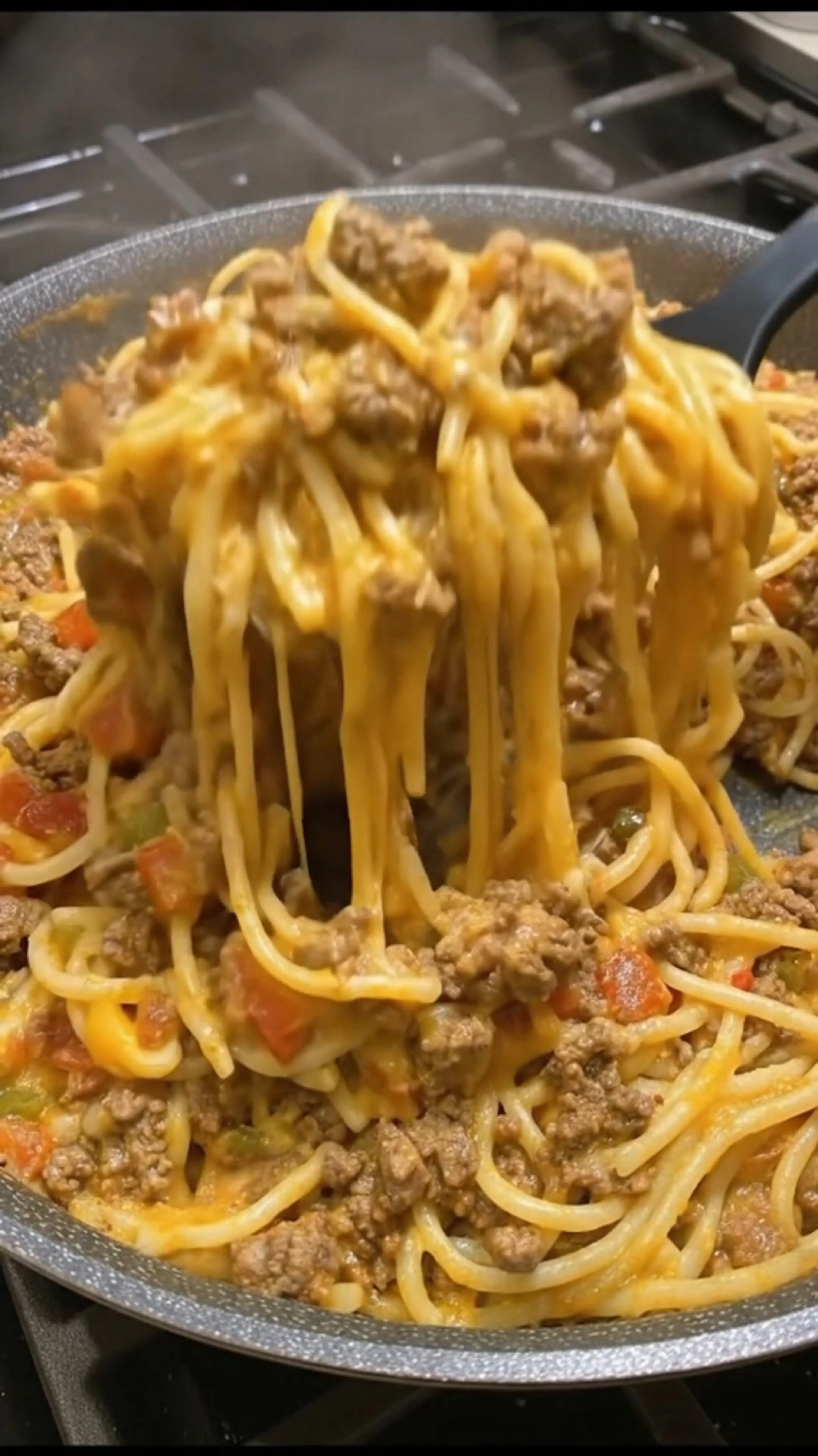 Cheesy Taco Spaghetti