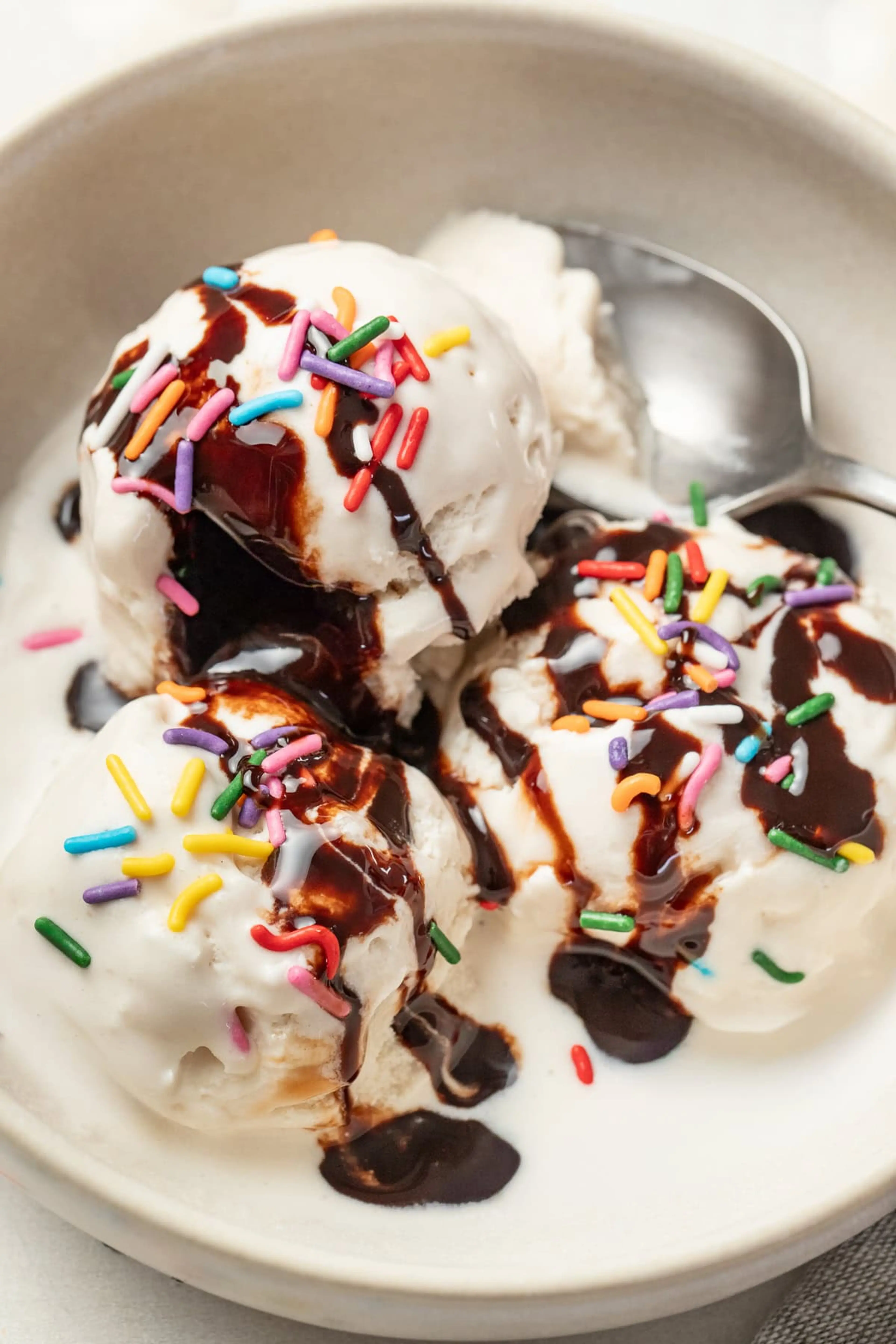 High-Protein Ninja Creami Vanilla Ice Cream