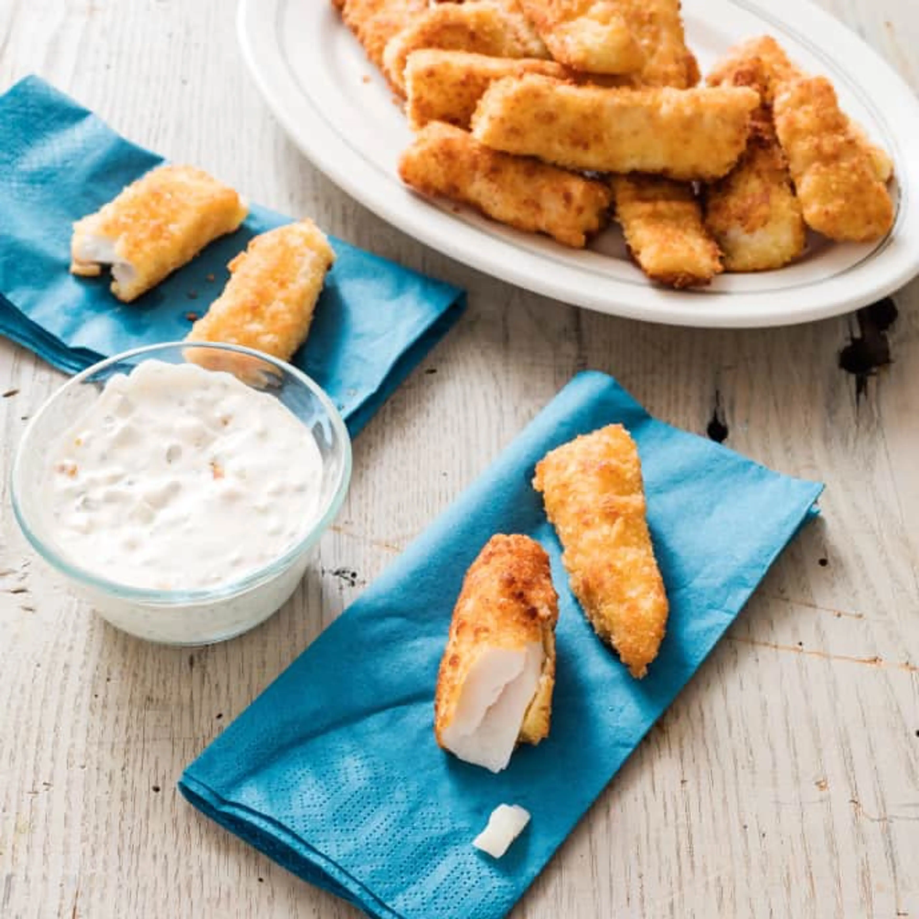 Crispy Fish Sticks With Tartar Sauce (ATK)