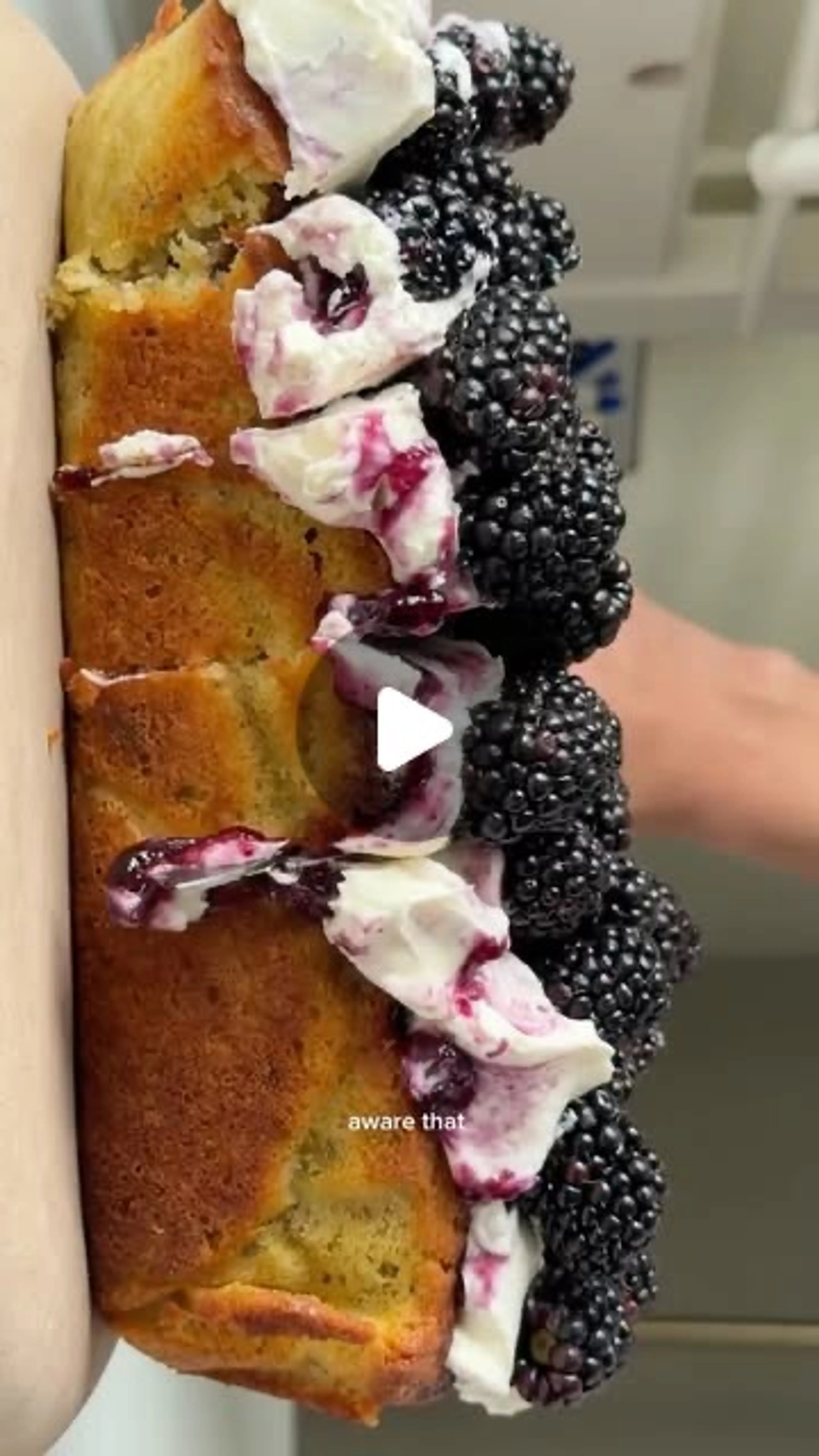 Pistachio and Blackberry Jam Olive Oil Loaf