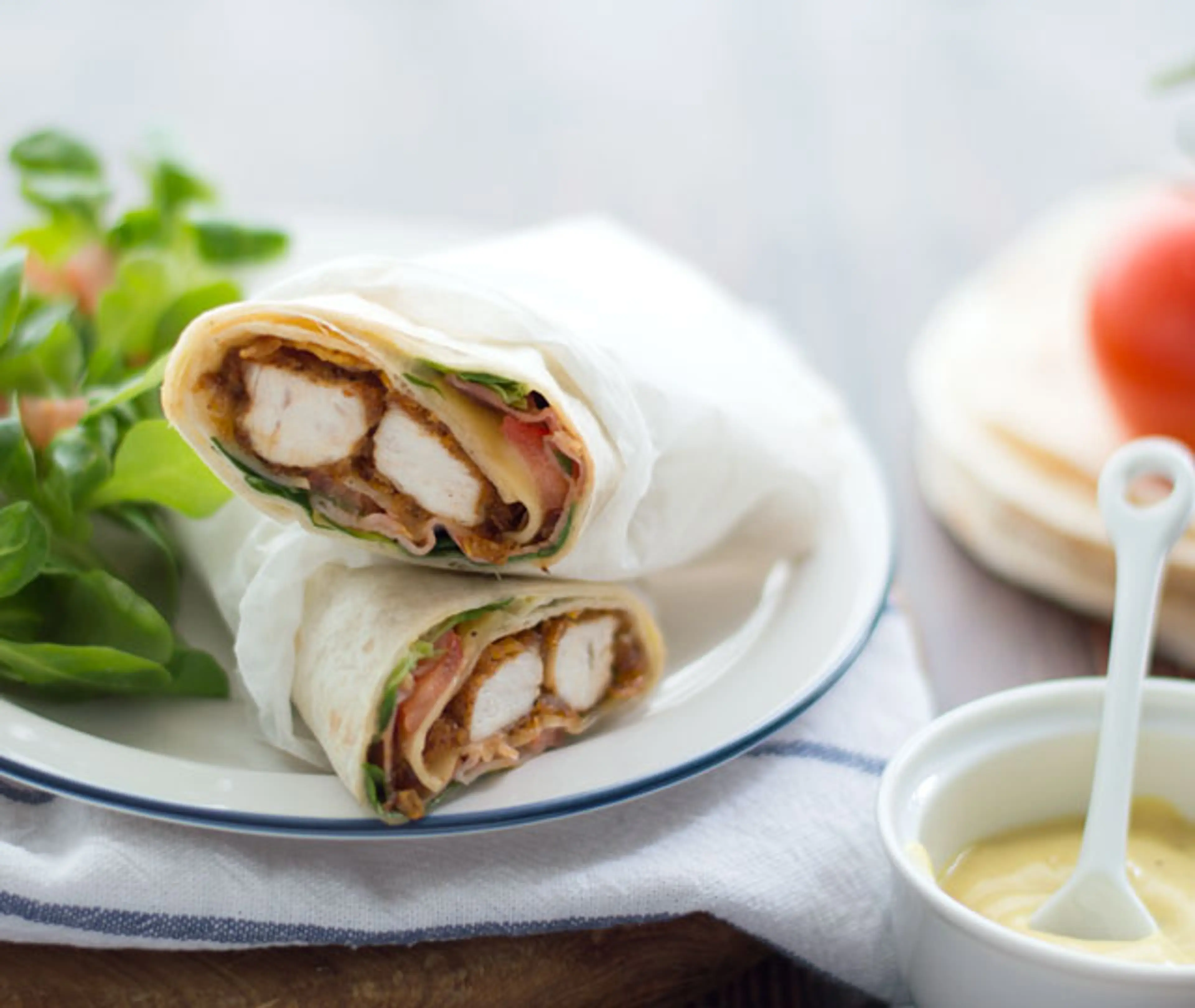 Wraps kip honing mosterd