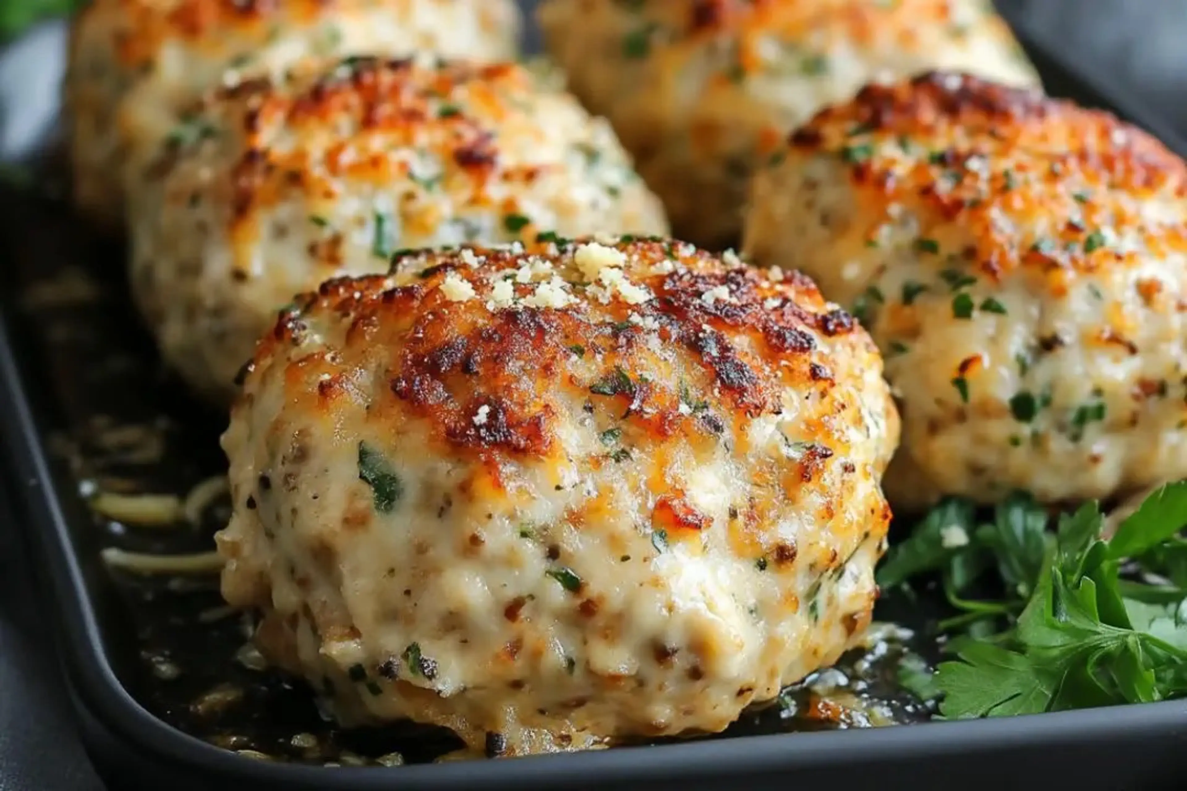 Garlic Parmesan Chicken Meatloaves
