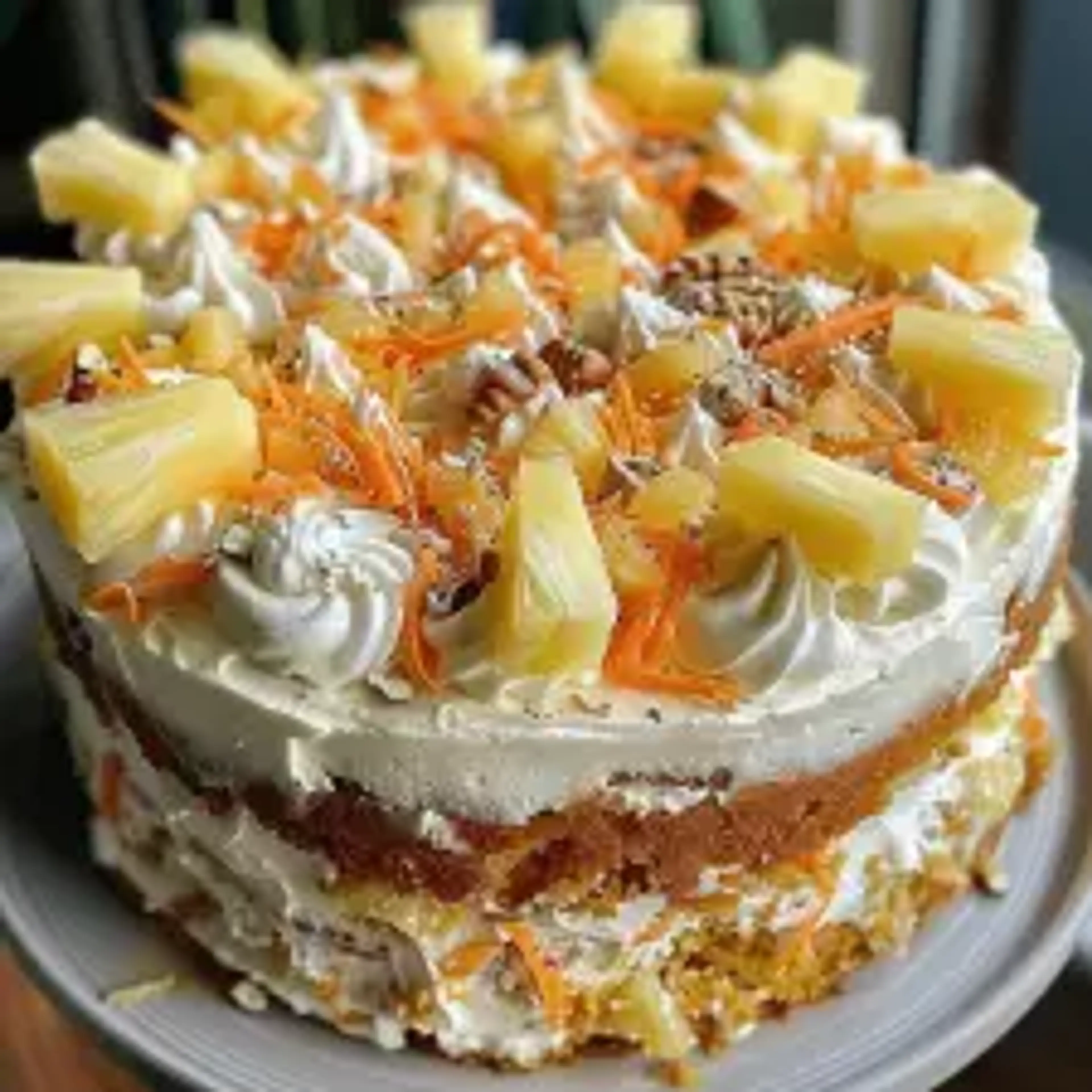 Hawaiian Pineapple Carrot Cream Cake