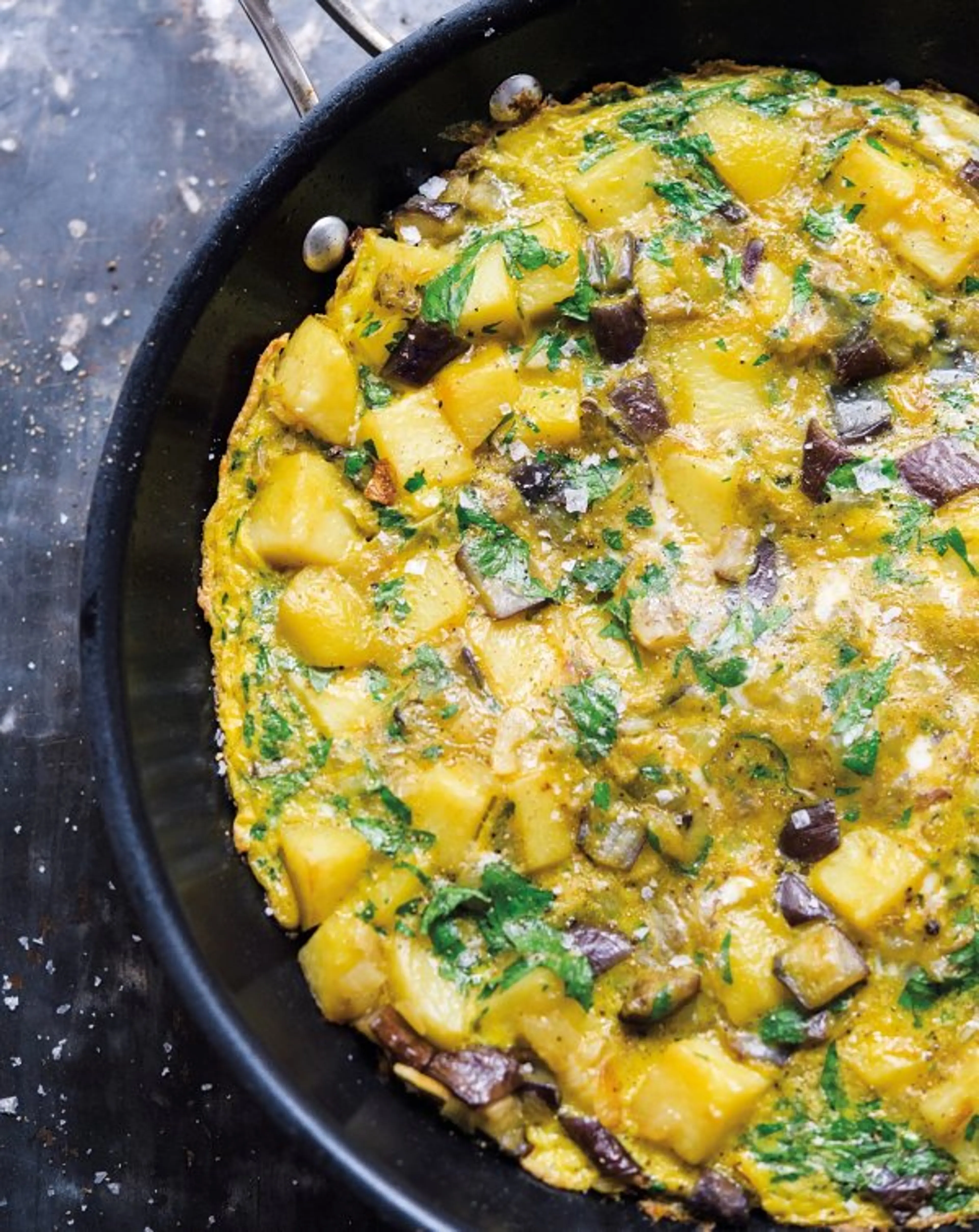 Tortilla Española with Potato and Eggplant