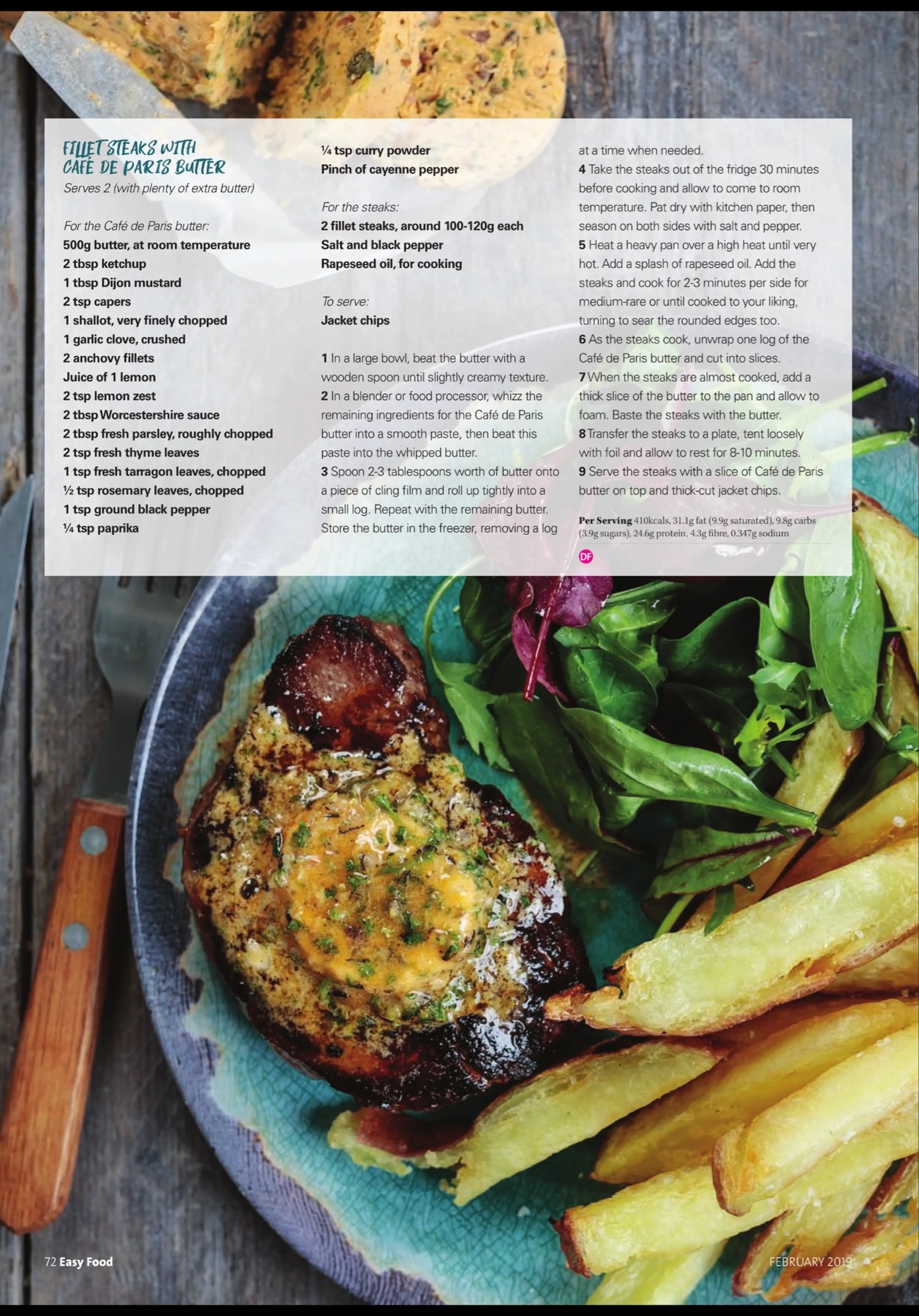 Filket Steaks With Café De Paris Butter