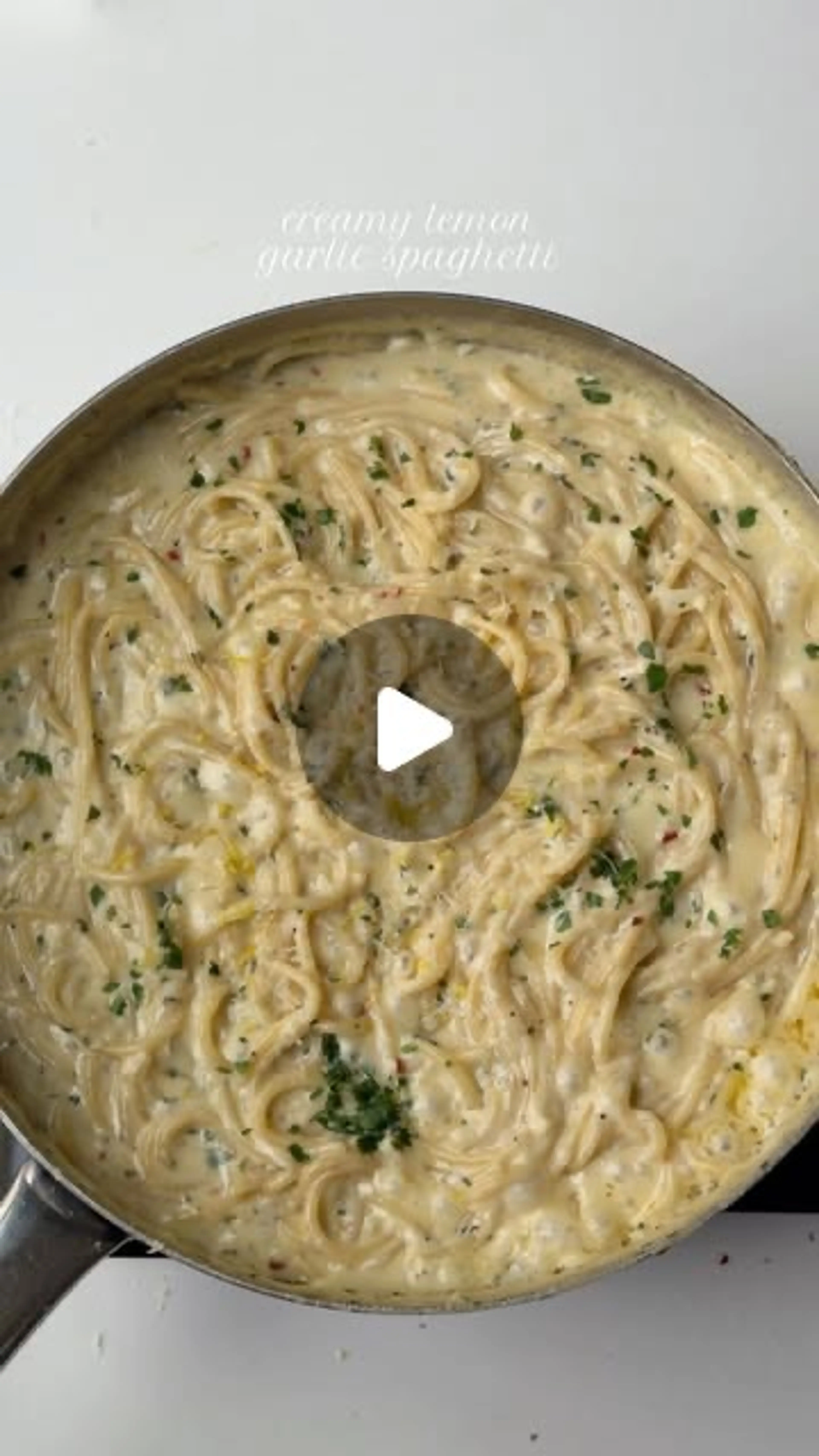 Creamy Lemon Garlic Spaghetti