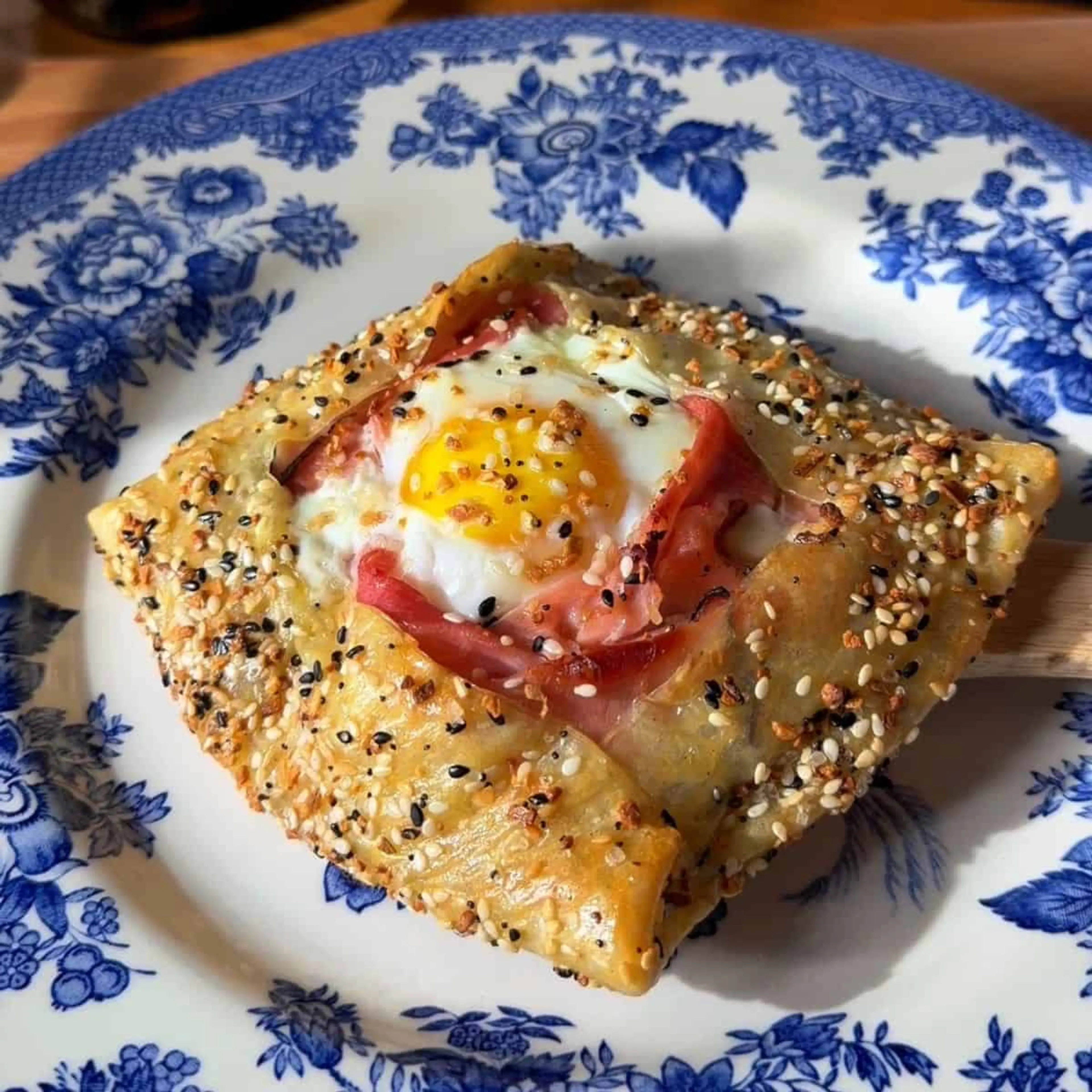 Crispy Rice Paper Croque Madame Pockets with Jammy Egg