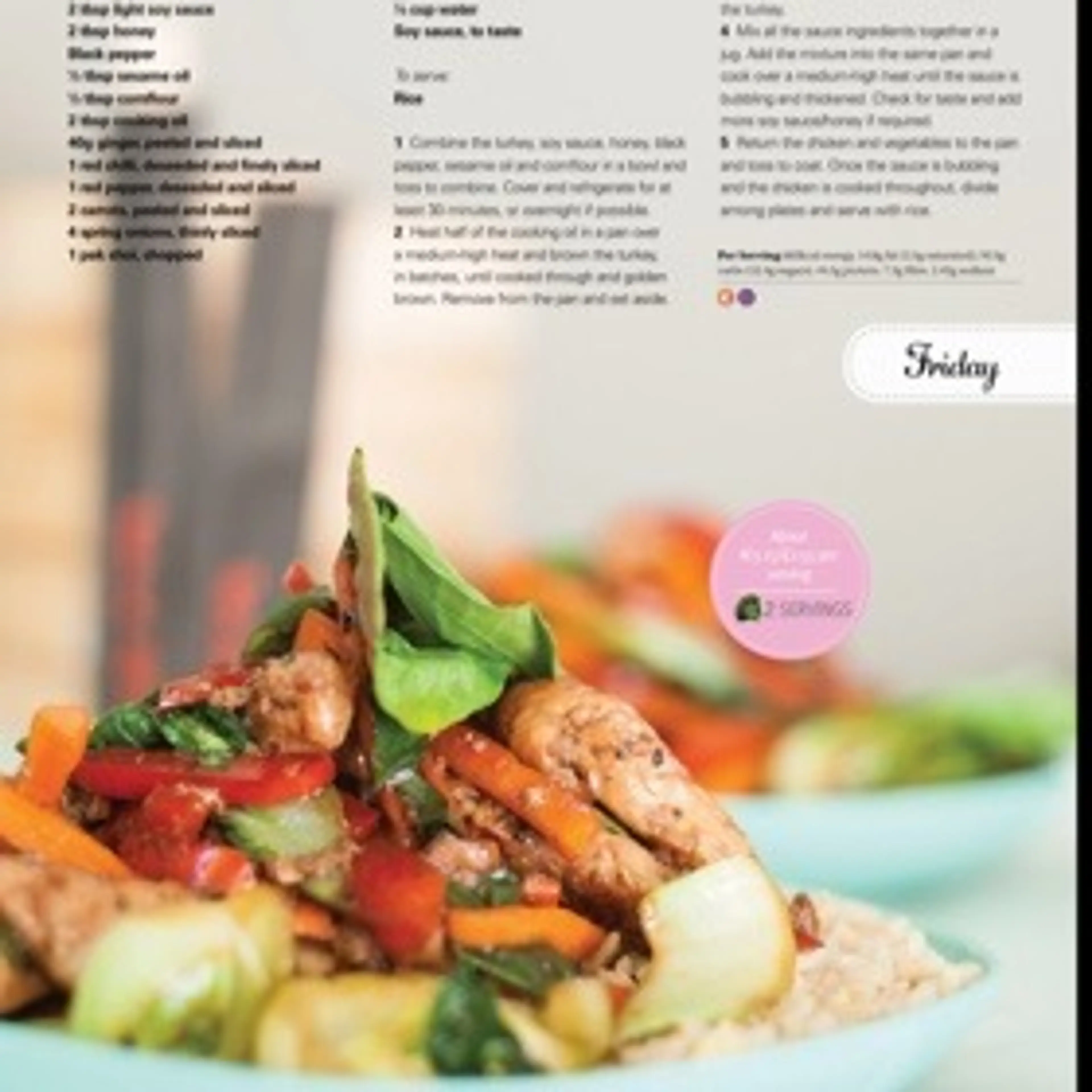 Turkey Stir-Fry with Ginger and Onion