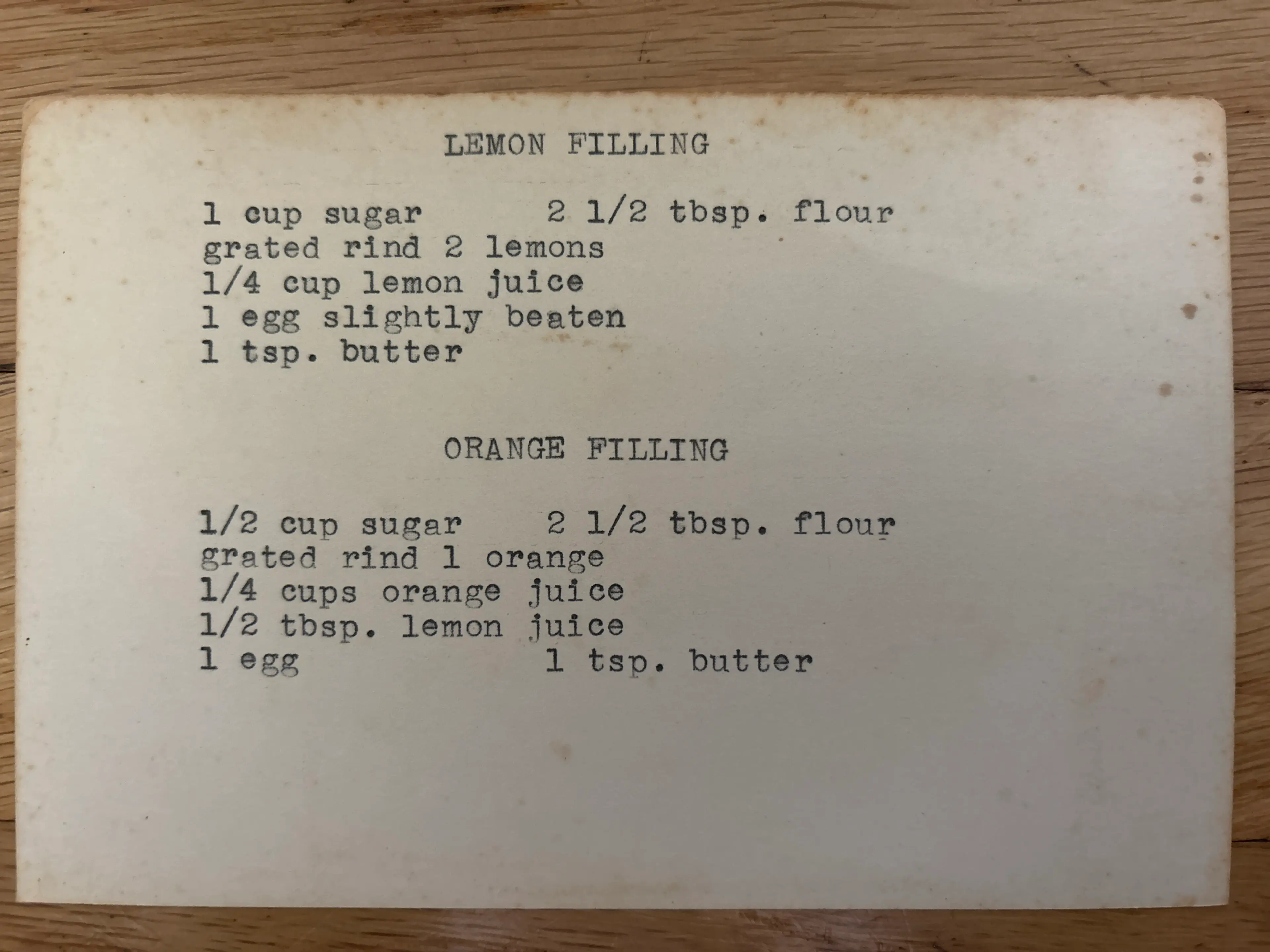 Lemon & Orange Filling