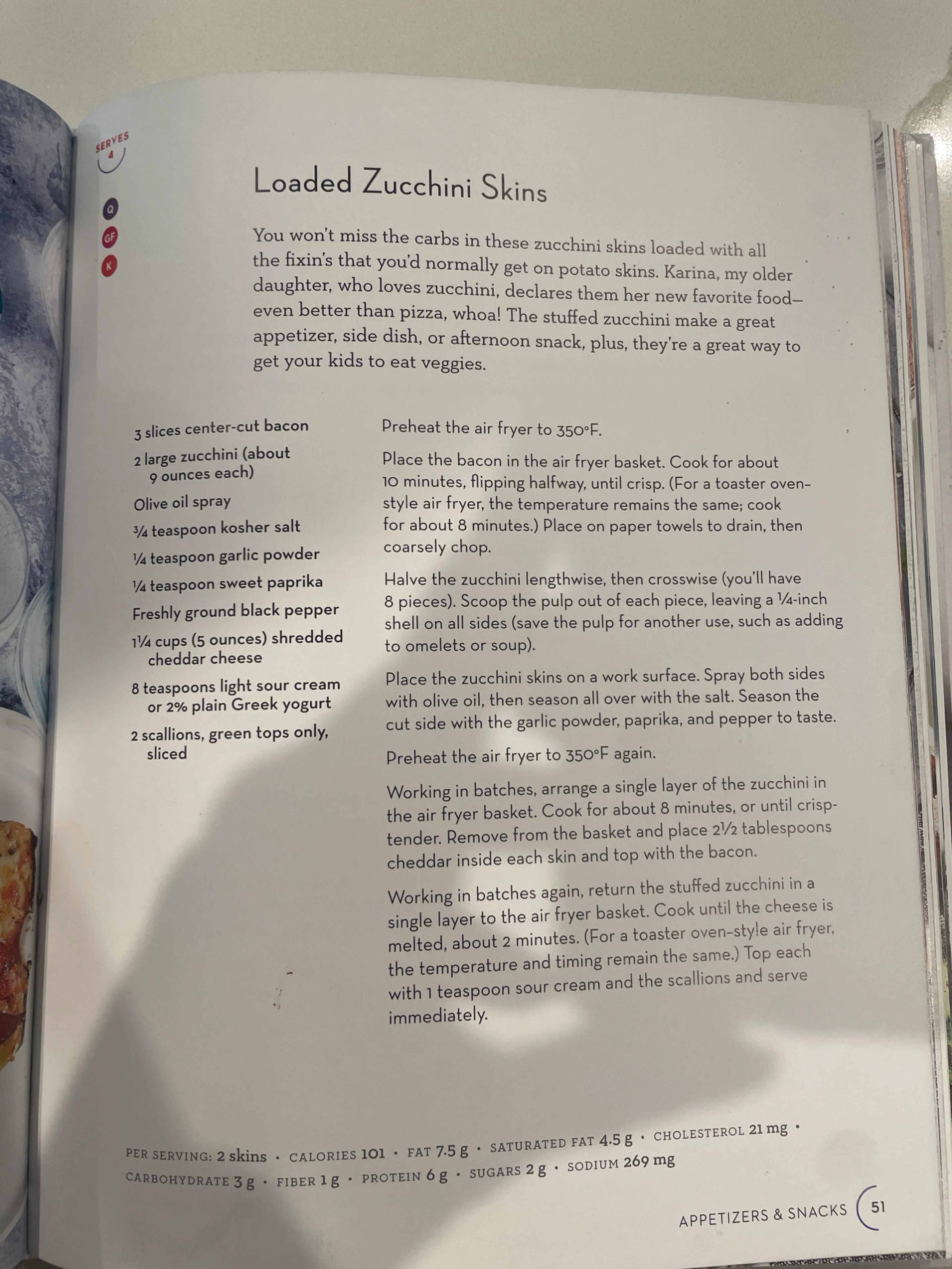 Loaded Zucchini Skins