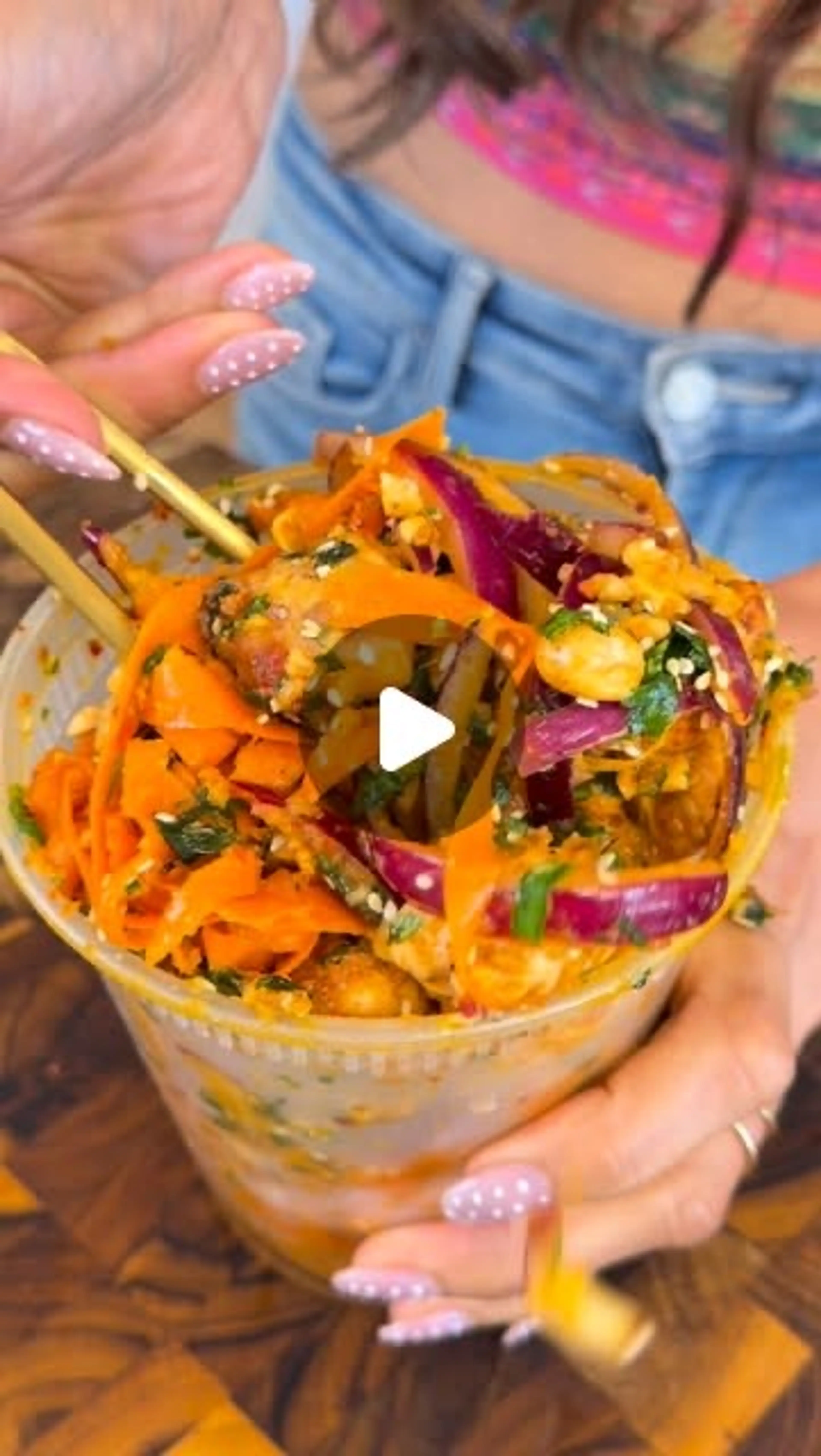 Viral Rainbow Carrot Salad!! (high Protein)