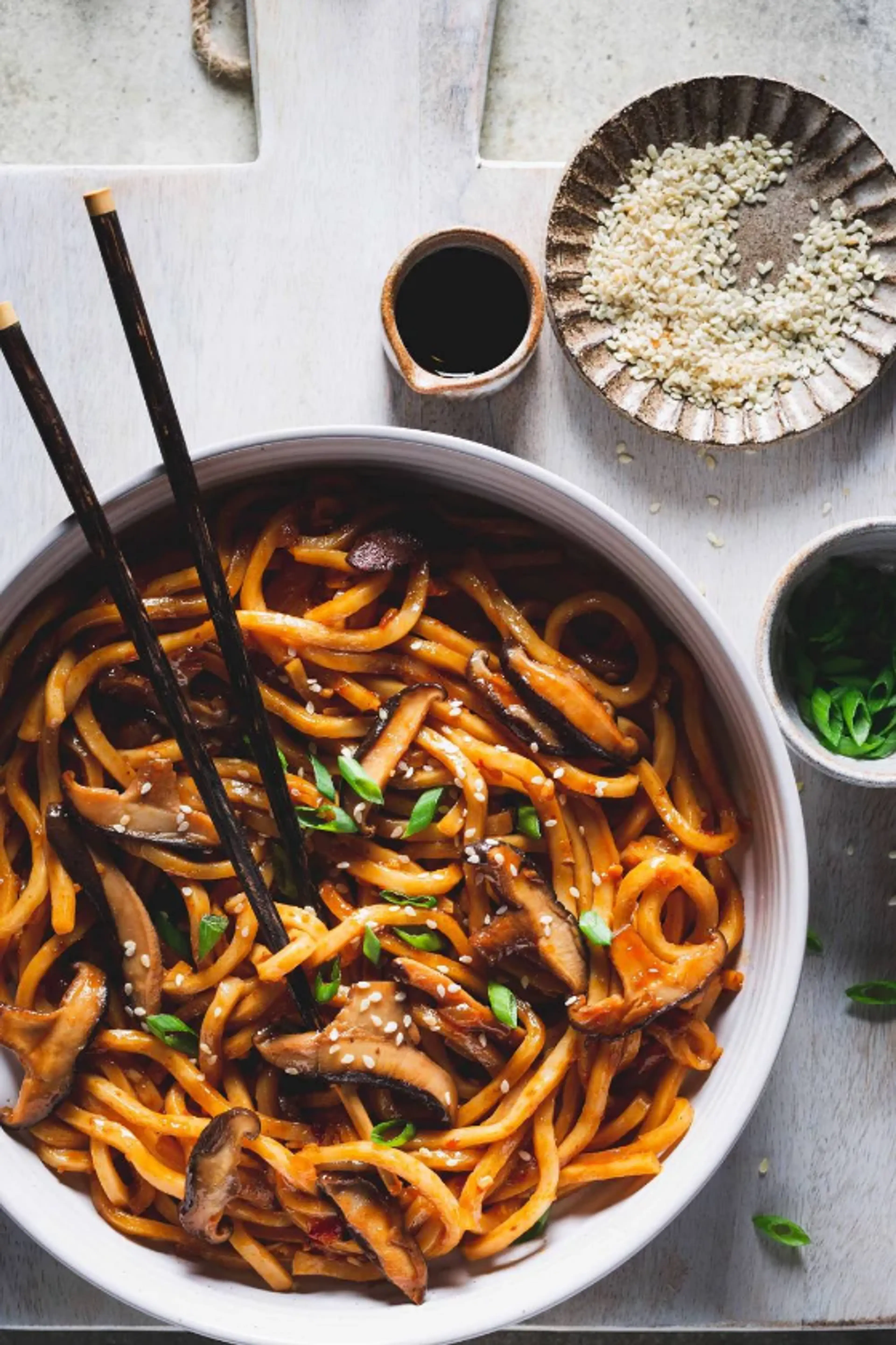 Sweet & Spicy Udon Noodles